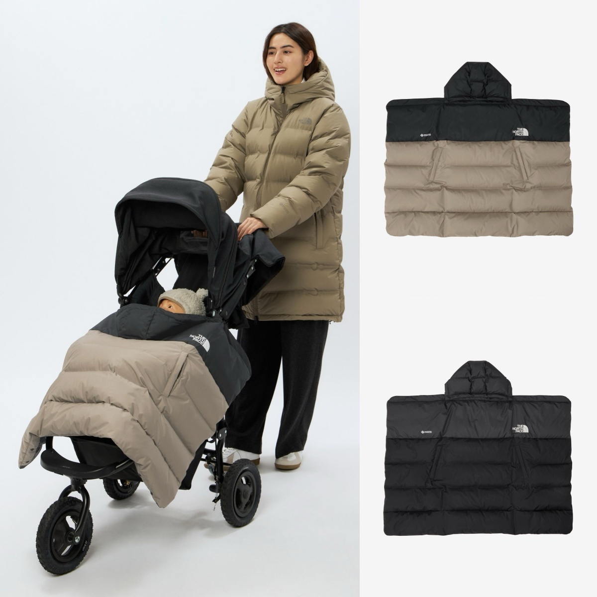 預購┃日本限定 THE NORTH FACE Baby Multi Shell Blanket 羽絨 嬰兒 防潑水 披肩 斗篷 保暖 防風