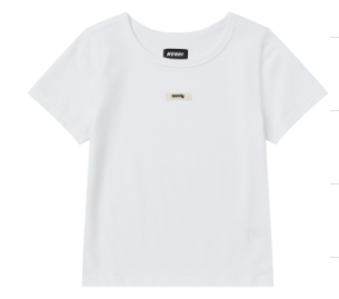 [K] NERDY W'S LABEL S/S T-SHIRT_WHITE, PNEF25ST0300 (KN77)