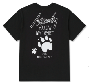 [K] NERDY FOOTPRINT S/S T-SHIRT_BLACK, PNEU25ST2301 (KN81)