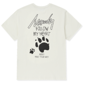 [K] NERDY FOOTPRINT S/S T-SHIRT_CREAM, PNEU25ST2302 (KN82)