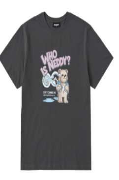 [K] NERDY NEDDY LAUNDRY S/S T-SHIRT(25SS)_CHARCOAL, PNEU25ST1320 (KN85)