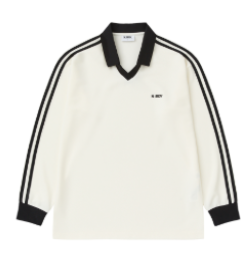 [K] NERDY CLASSIC NY JERSEY L/S T-SHIRT_IVORY, PNES25LT0103 (KN93)