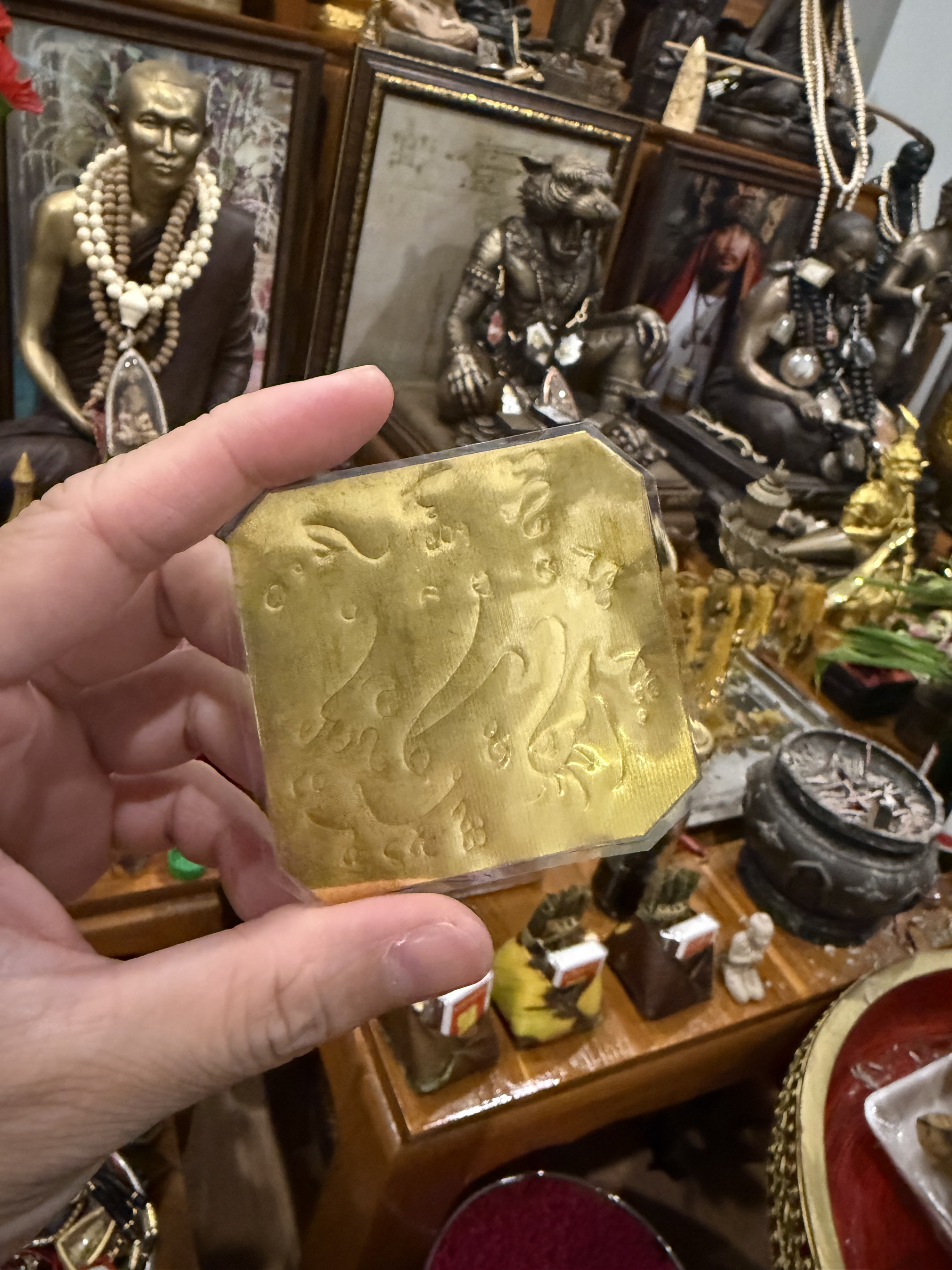 泰北蠟燭王法號 婆難郎 「黃金孔雀催七運」符片（KE20）