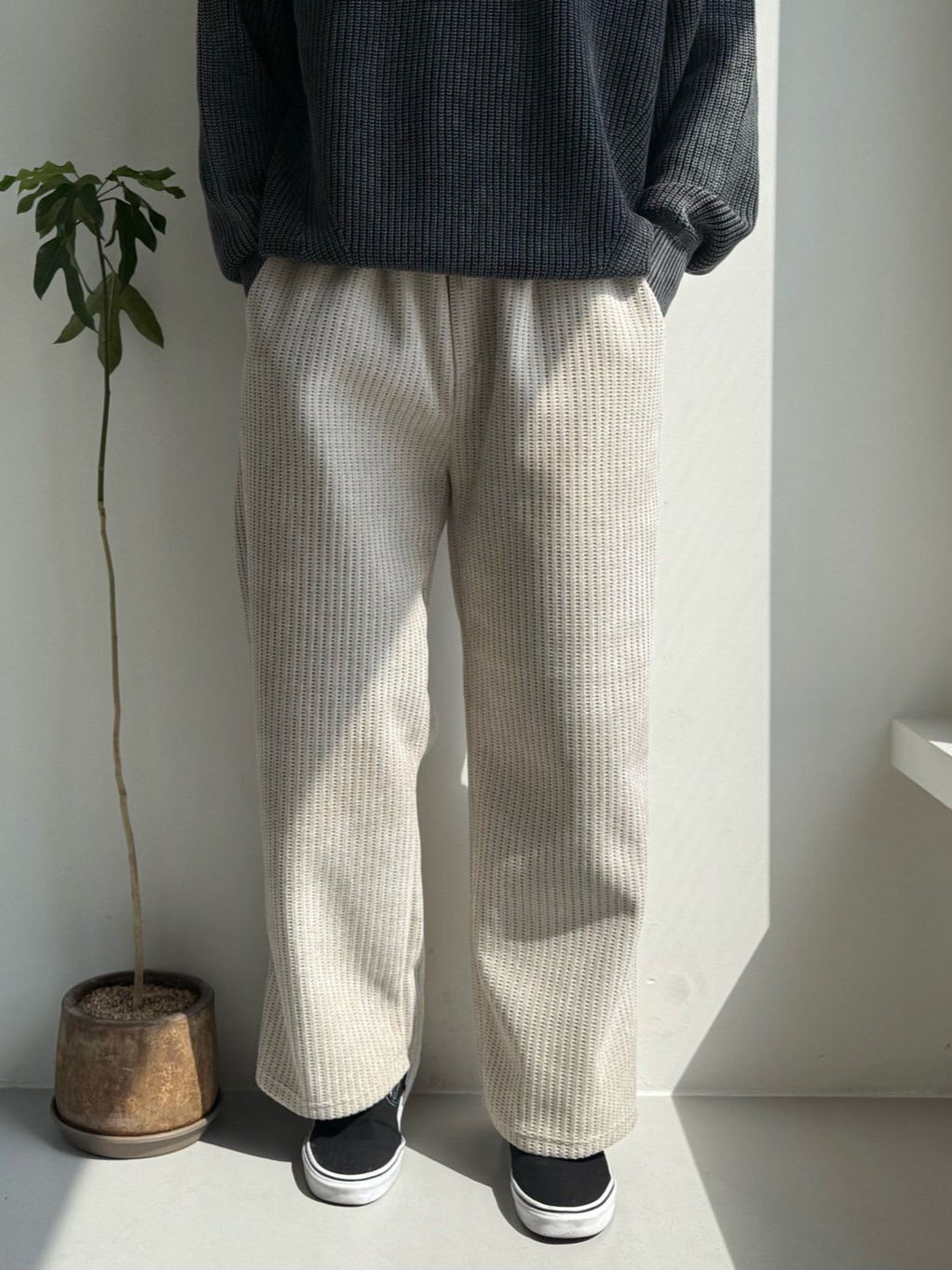 淨色鬆身褲 PEACOCK-155P