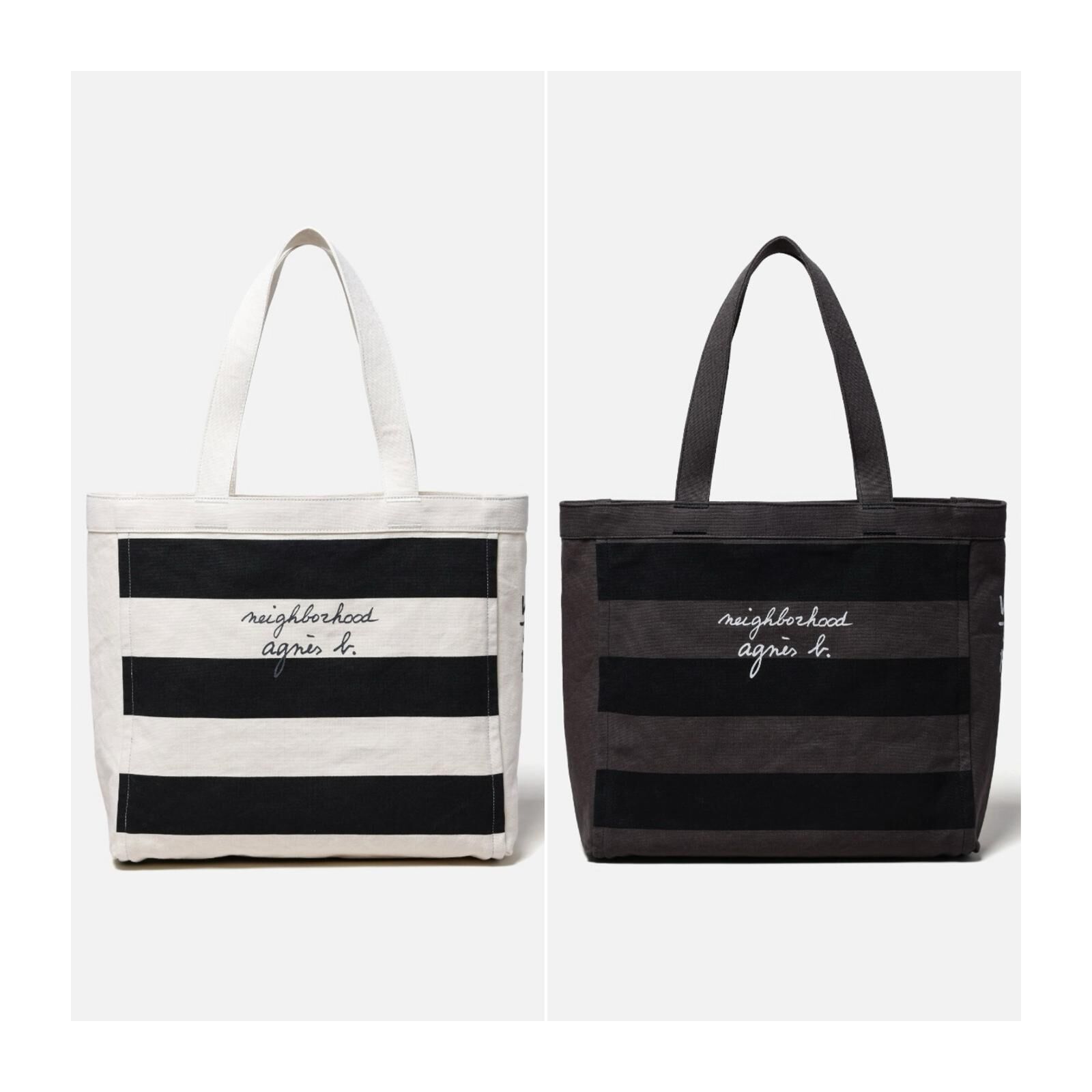 現貨| NEIGHBORHOOD X AGNES B . BORDER TOTE BAG 2527270N-CG01S