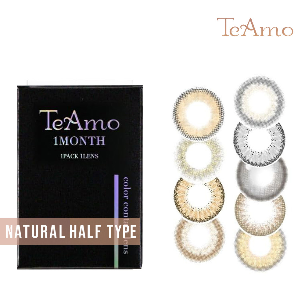 TeAmo Natural Half 愛神之語 1 Month 美瞳 彩色 月拋 隱形眼鏡 1片