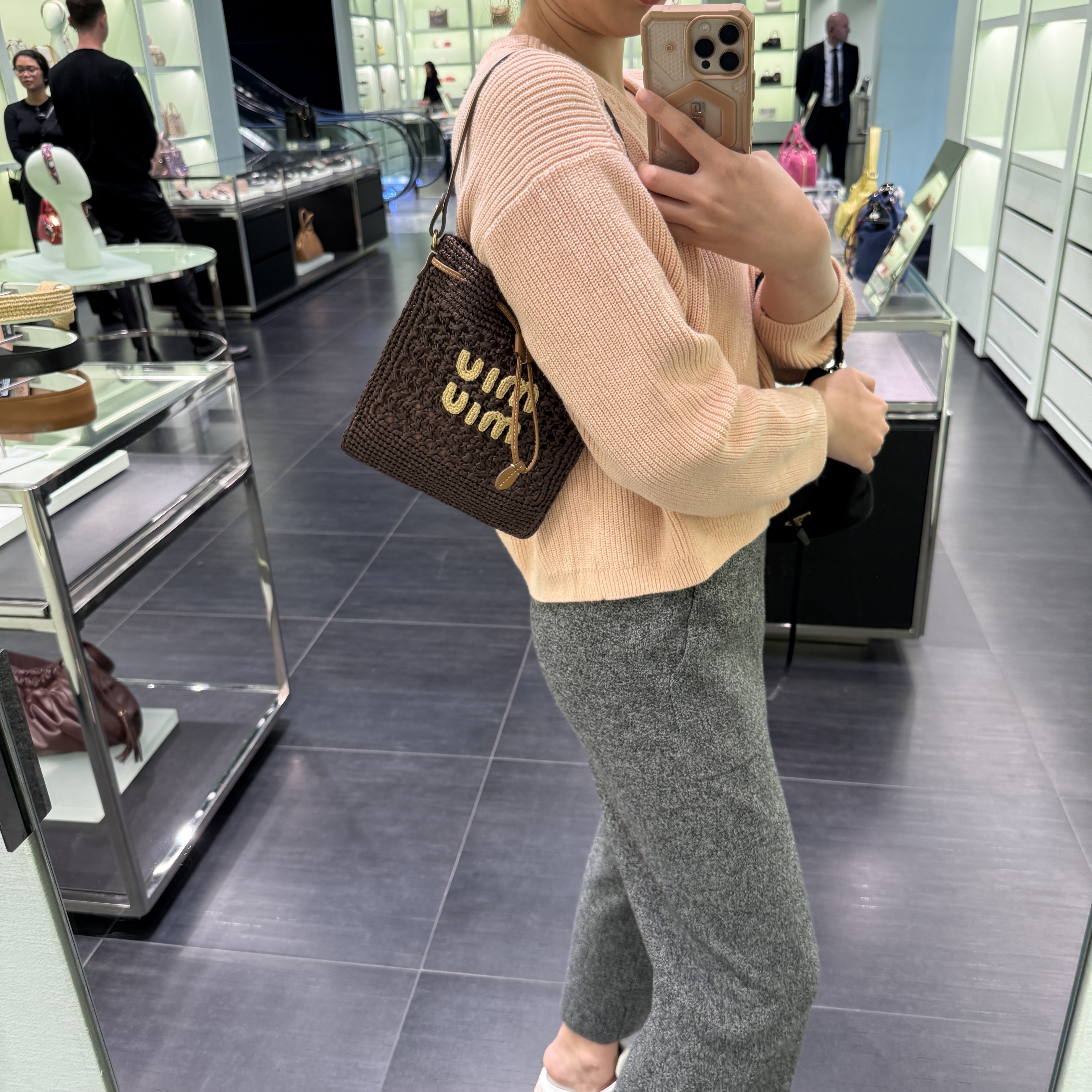 Miumiu Woven-Fabric Mini shoulder Bag 3 colors 5ND016