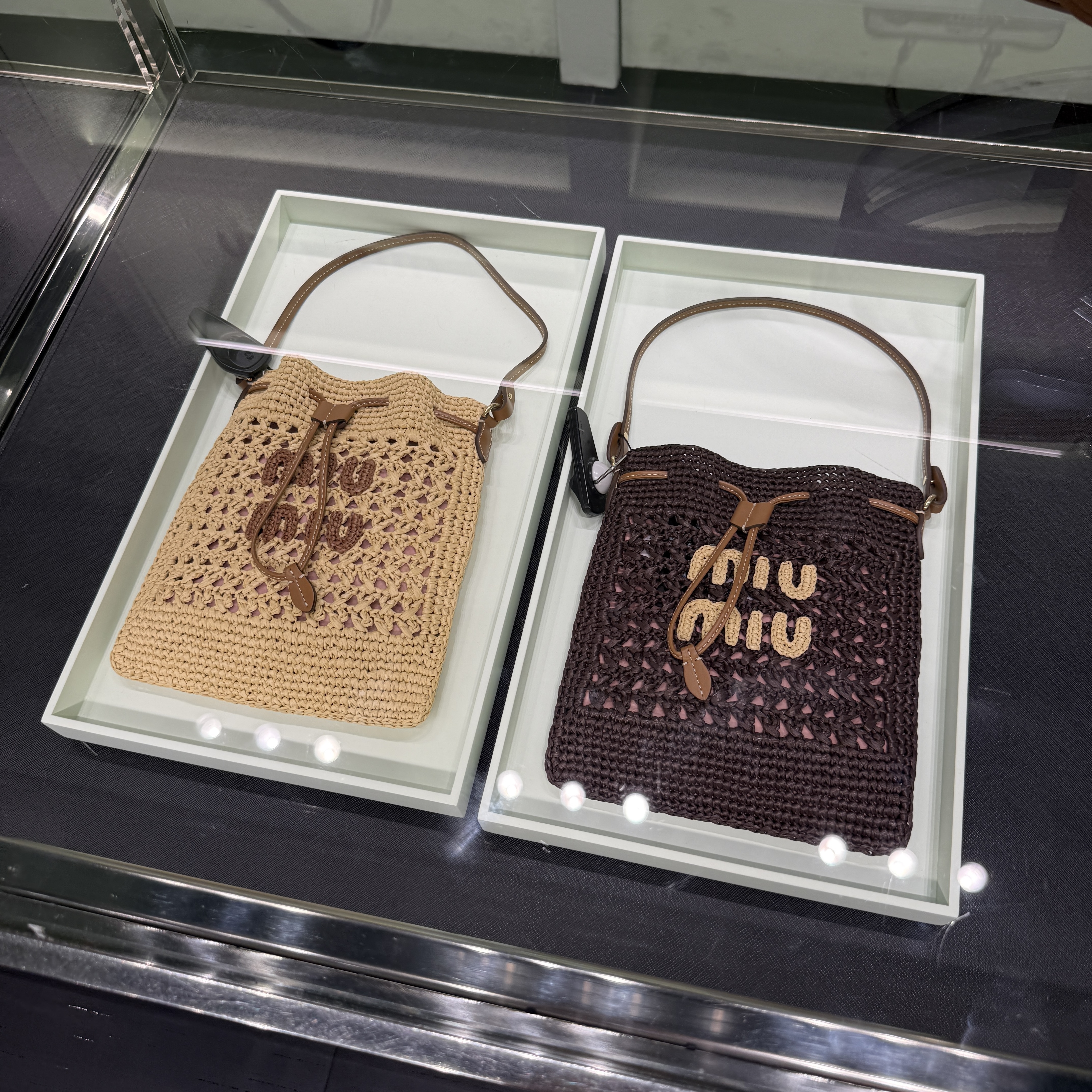 Miumiu Woven-Fabric Mini shoulder Bag 3 colors 5ND016