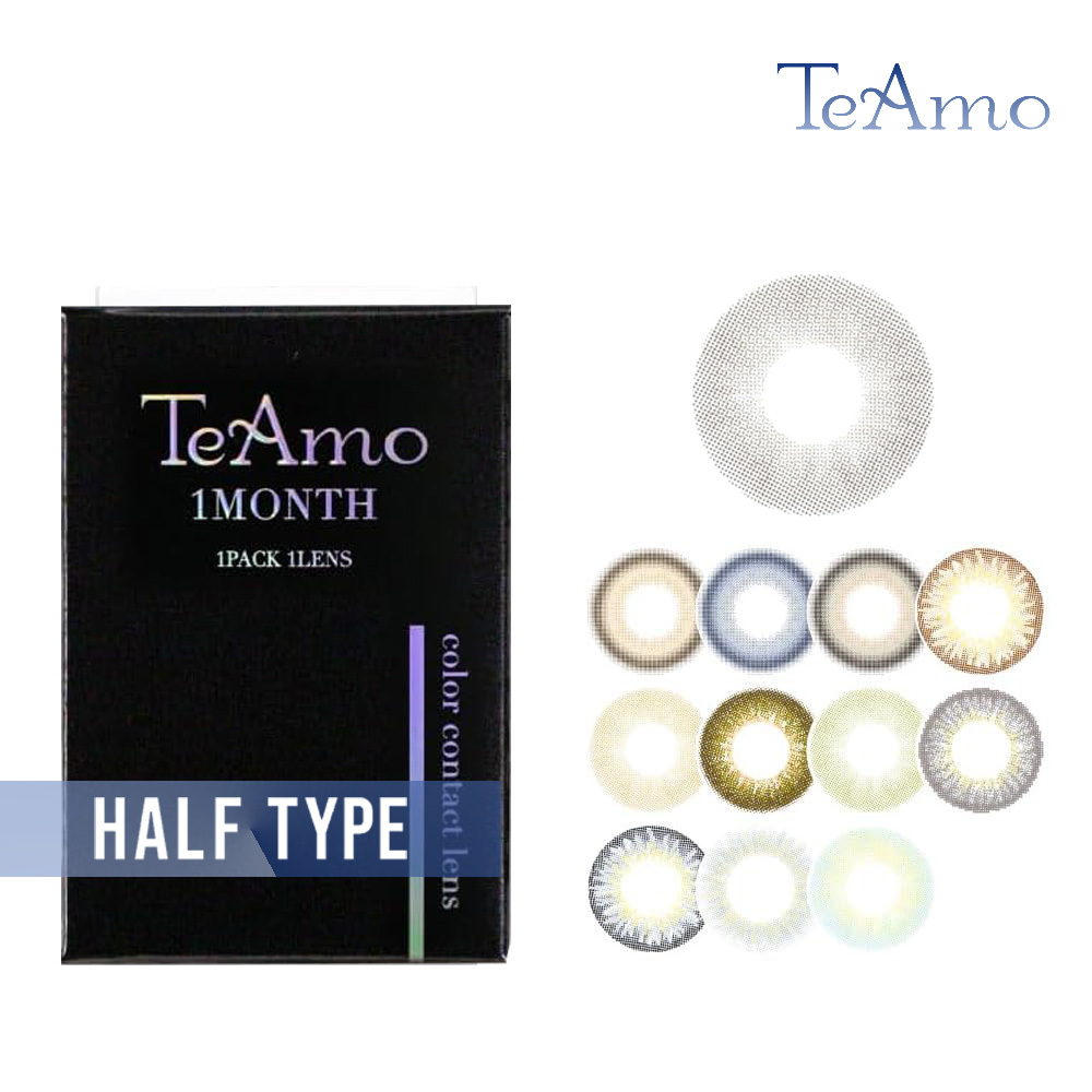 TeAmo Half 愛神之語 1 Month 美瞳 彩色 月拋 隱形眼鏡 1片