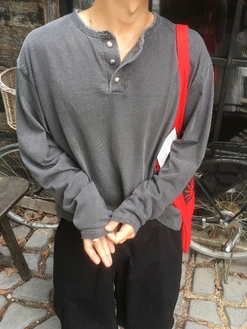 淨色半開胸長袖衫 PULSE-178T