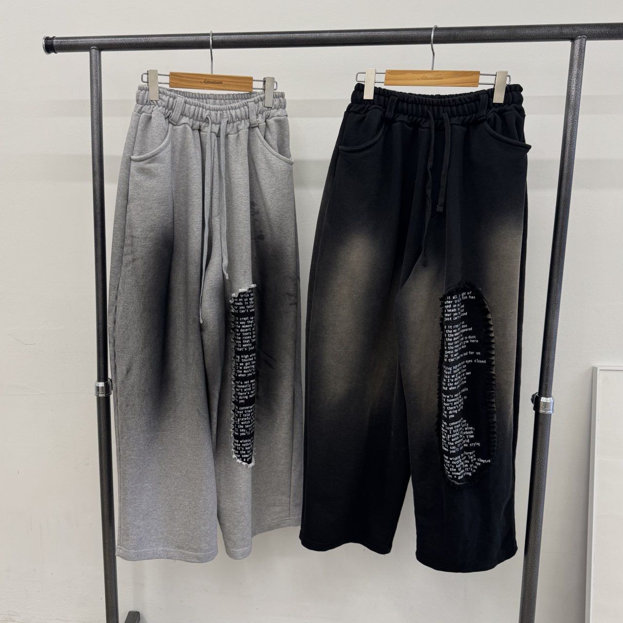 仿污英文字運動褲 BY-451P