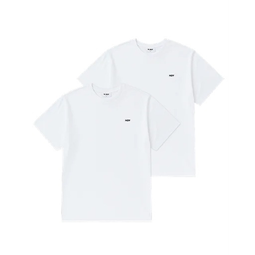 [K] NERDY SMALL LOGO S/S T-SHIRT 2PACK(25FW)_WHITE, PNEF25ST0600 (KN37)