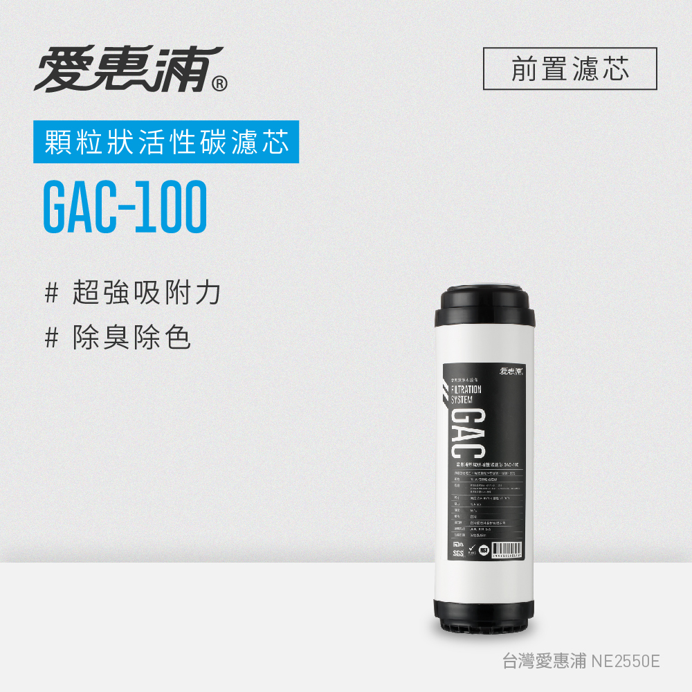 【EVERPURE愛惠浦】前置GAC100活性碳棒濾芯｜每年更換