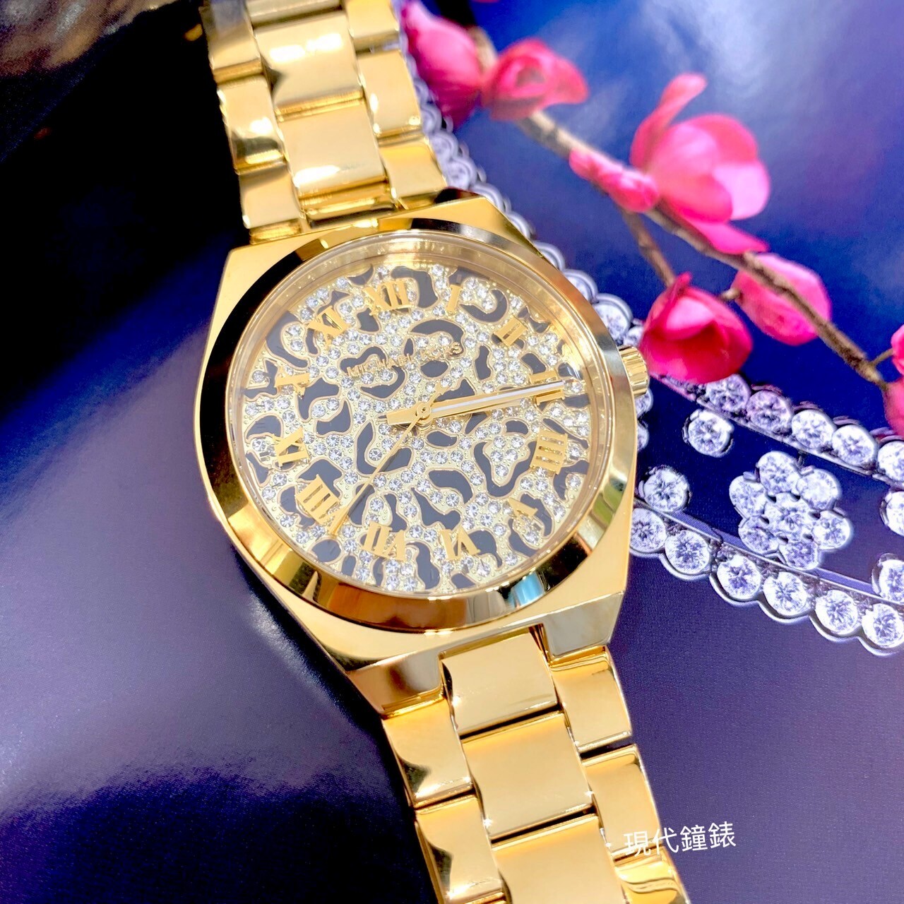 【MICHAEL KORS】豹紋金石英女錶MK7500 37mm 現代鐘錶