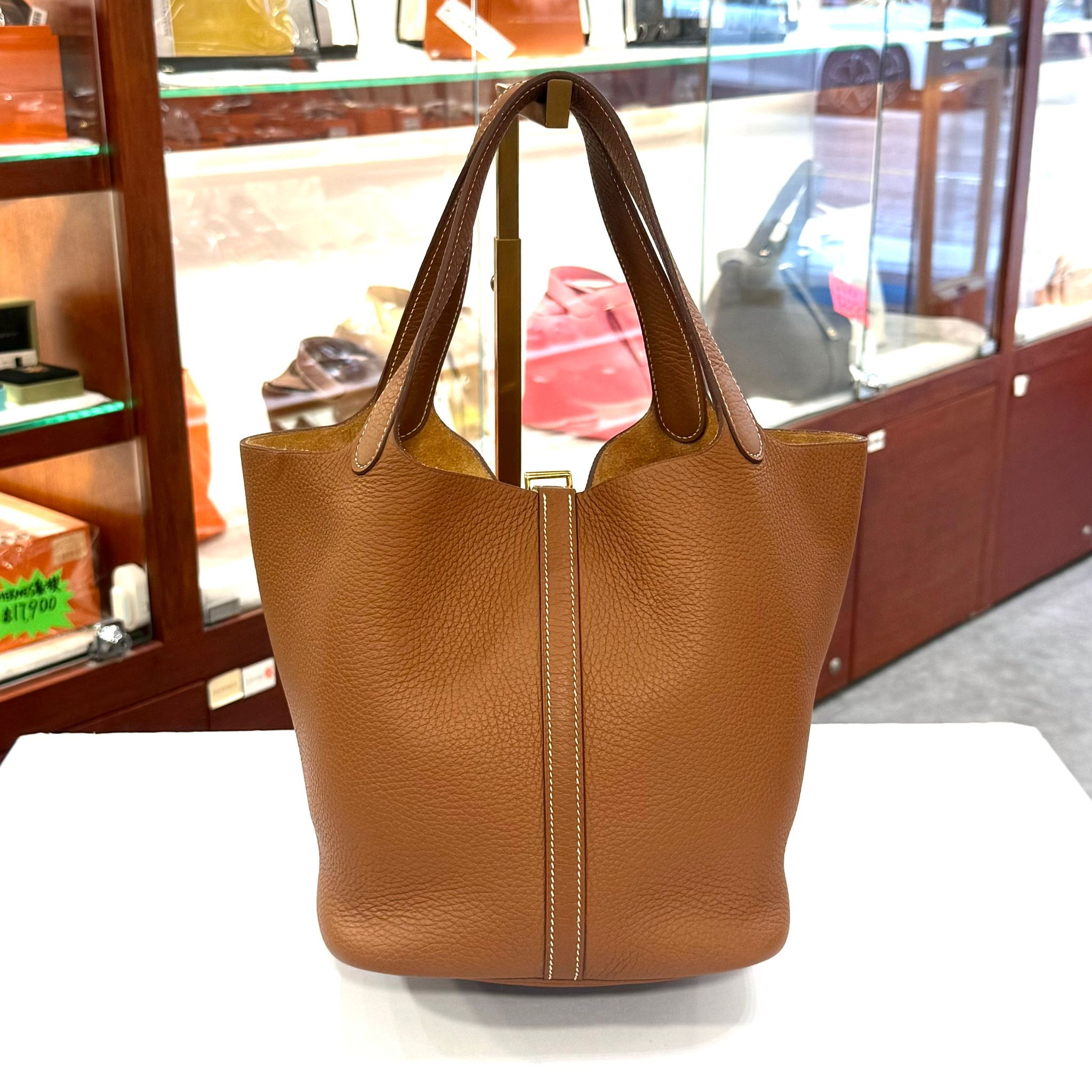 98%NEW二手HERMES PICOTIN 22 金棕色金扣TC皮 Z刻 37 GOLD GHW #P22 #菜籃子 #兩年免費保養 #香榭站正品