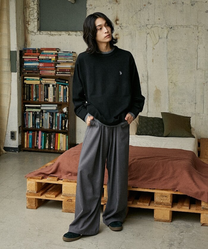 🇯🇵 U.S. POLO ASSN. X PUBLUX 假兩件 圓領 針織衫 針織衣 毛衣 / 預購