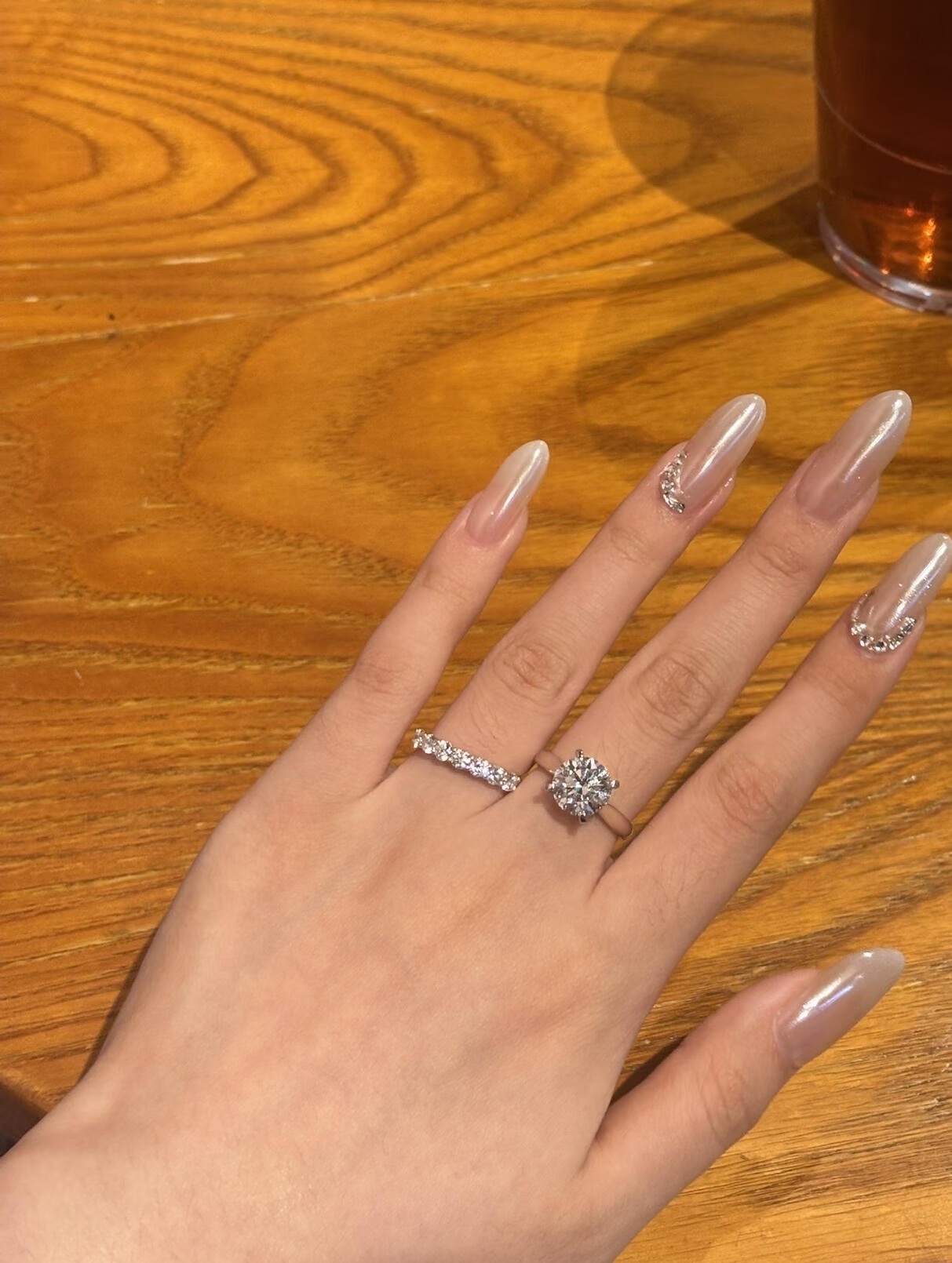 【預購】K1018887 D Colour頂級莫桑鑽買四爪戒指💍送排介（925純銀）帶有證書