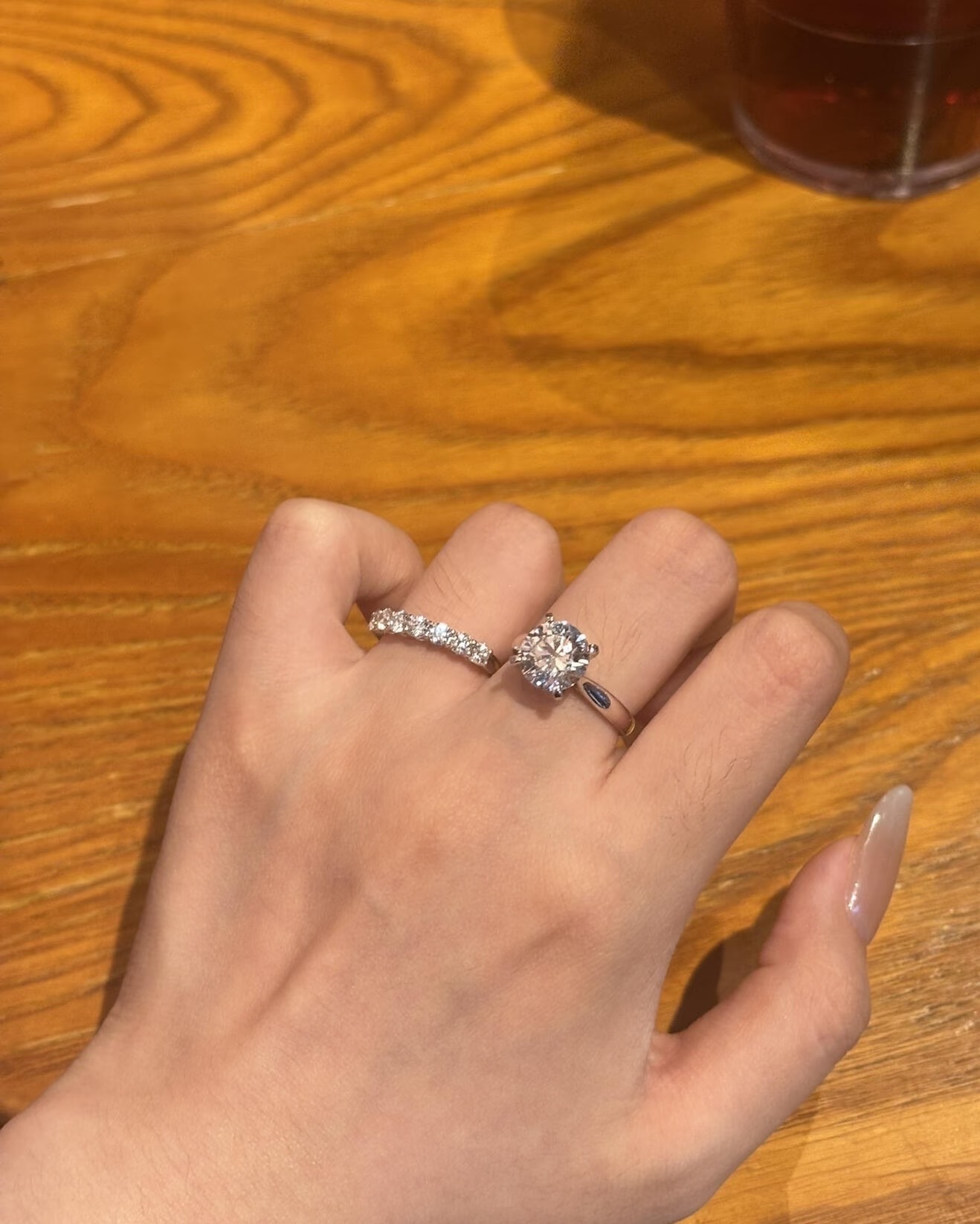 【預購】K1018887 D Colour頂級莫桑鑽買四爪戒指💍送排介（925純銀）帶有證書