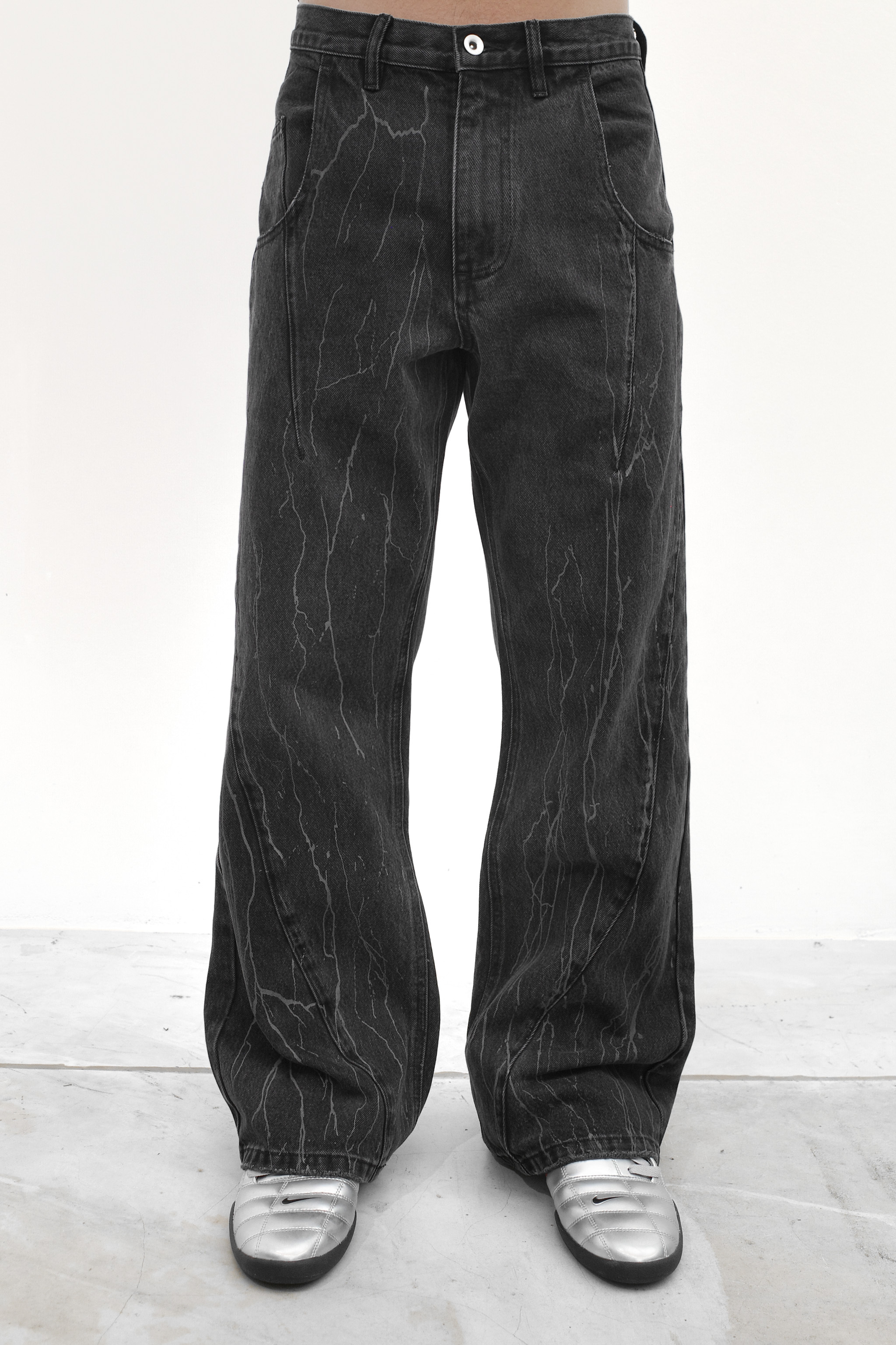 Anonymous Talking｜F25-P04 – Denim Pants (Black)