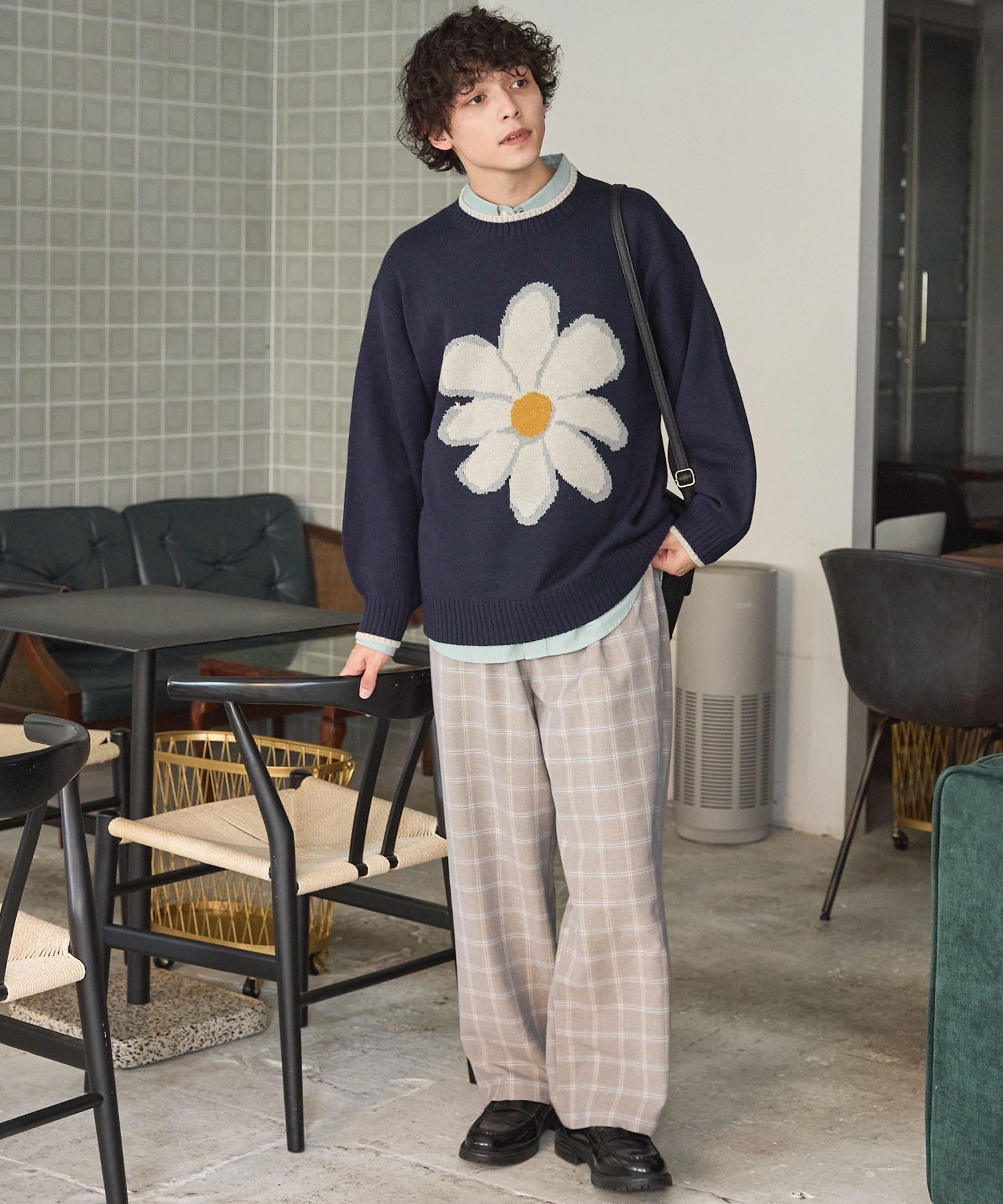 [現貨] MONO-MART / flower jacquard knit pullover