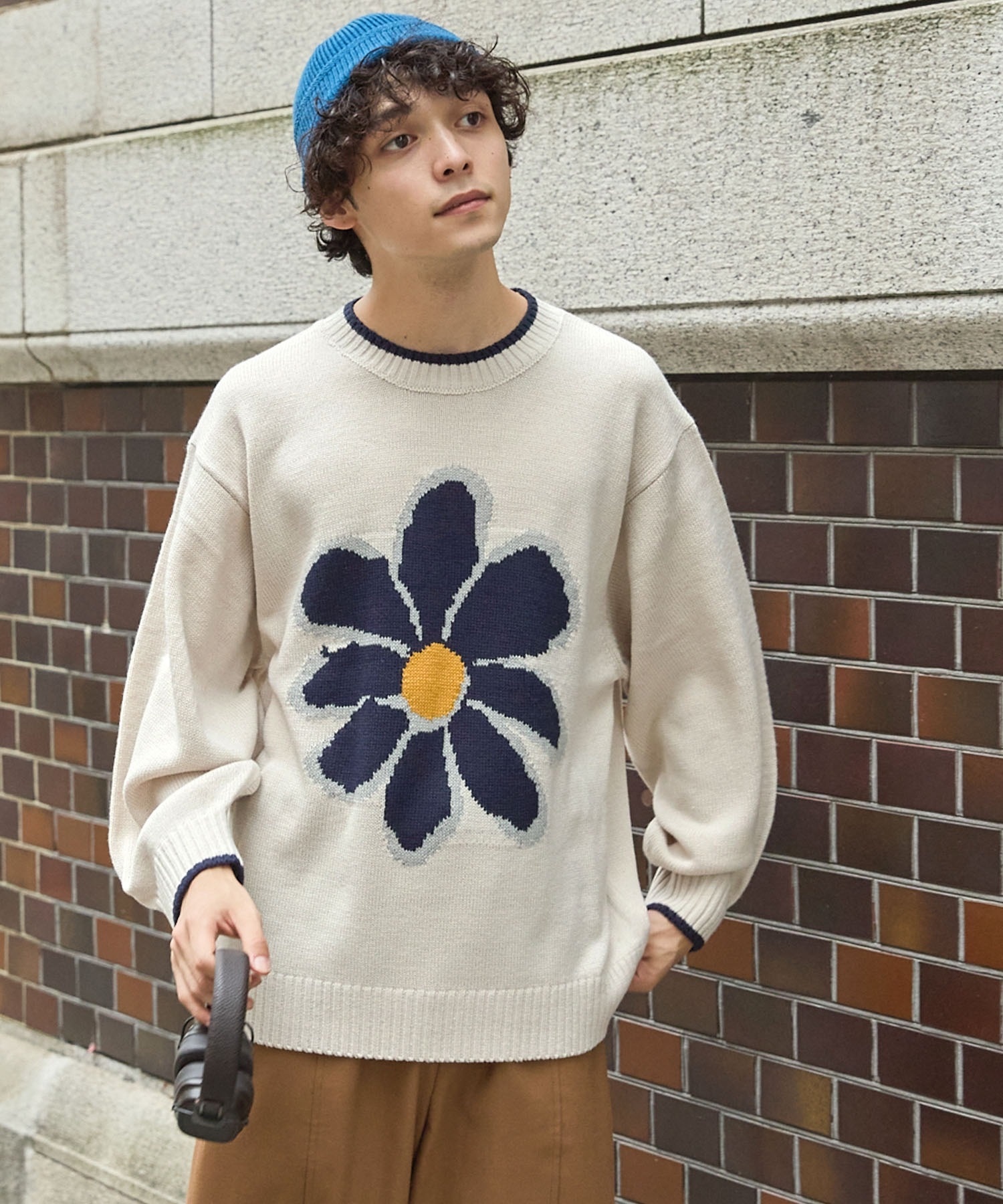 [現貨] MONO-MART / flower jacquard knit pullover