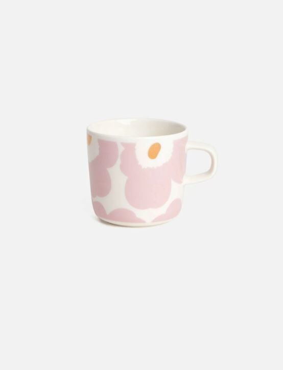 [現貨] Marimekko Unikko 淡金x粉 咖啡杯 日本限定色