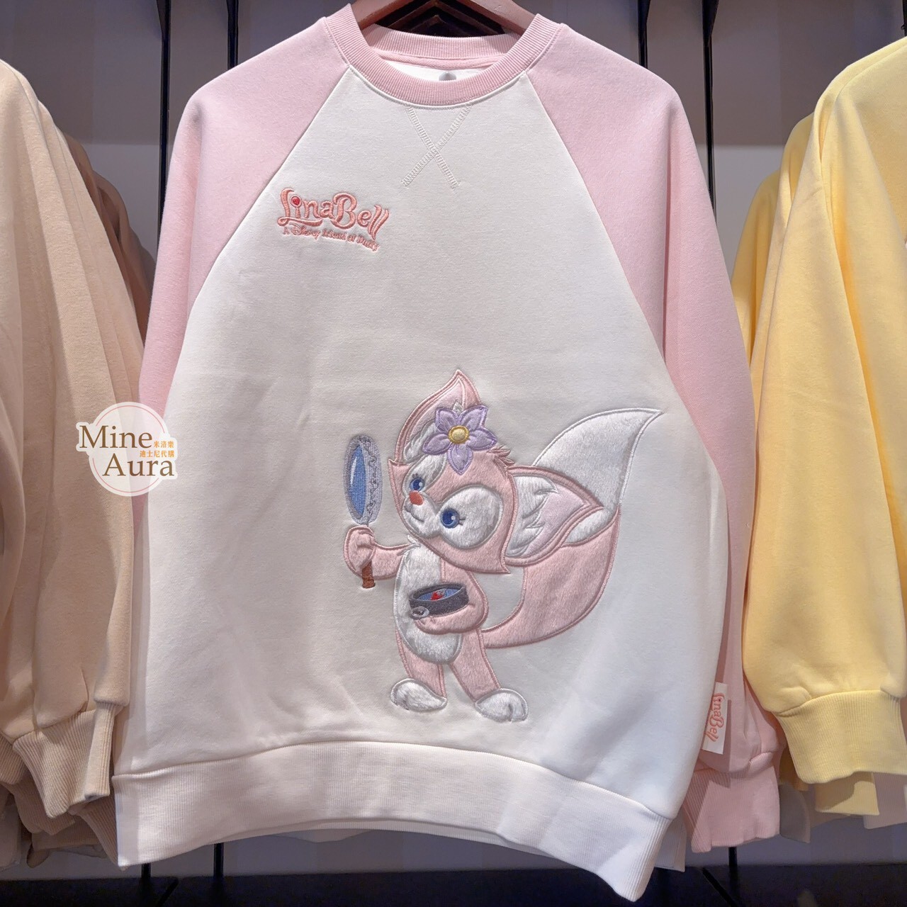 玲娜貝兒 LinaBell 全身站姿圖案 拚袖設計 長袖 上衣 -上海迪士尼樂園