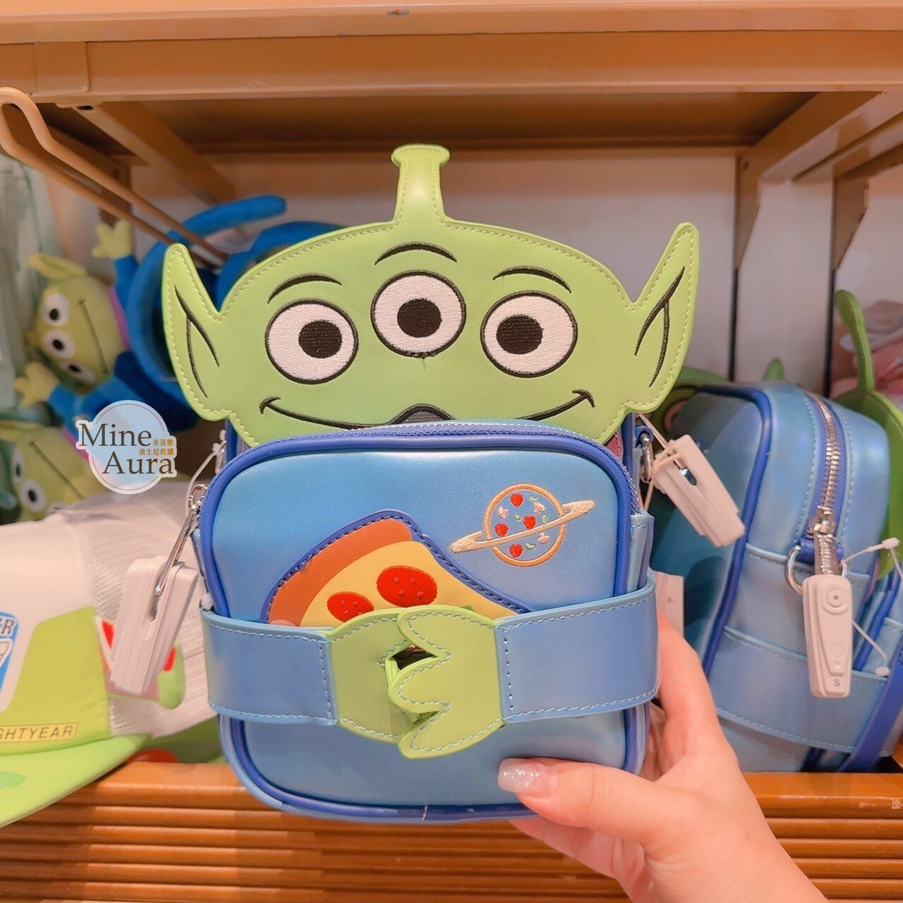 三眼怪 Alien 大頭造型 可拆雙包設計 斜背 小包 玩具總動員 Toy Story -香港迪士尼樂園