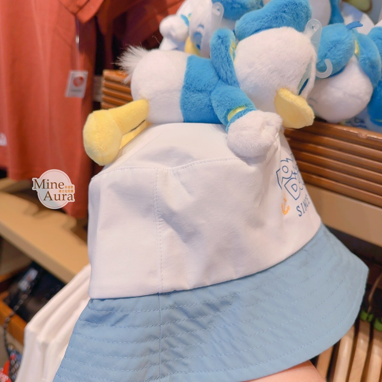 唐老鴨 Donald 絨毛趴趴造型 漁夫帽 帽子 -香港迪士尼樂園