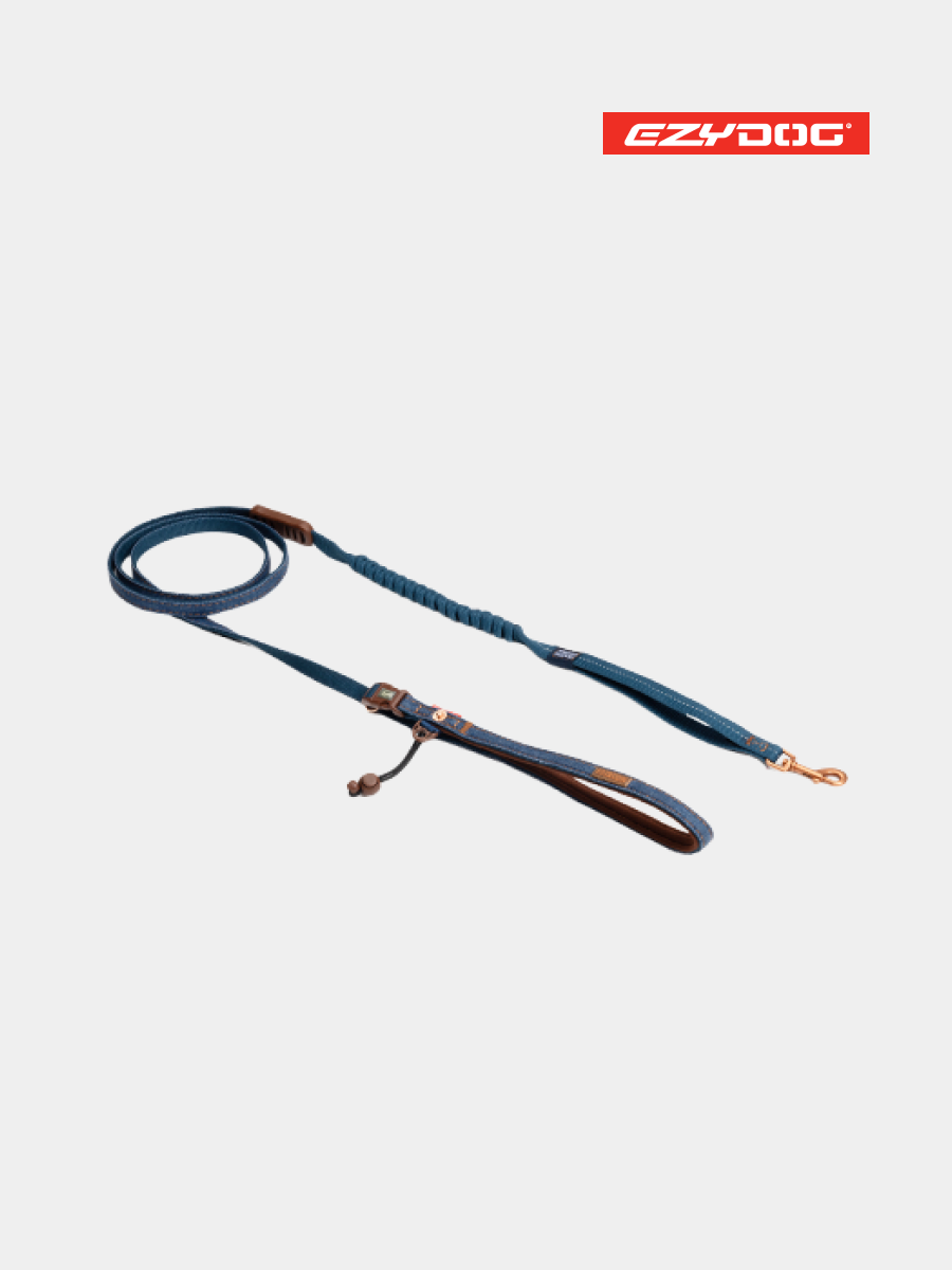【澳洲EZYDOG】輕巧版跑步牽繩｜丹寧 210公分 (7kg以下的狗狗適用)