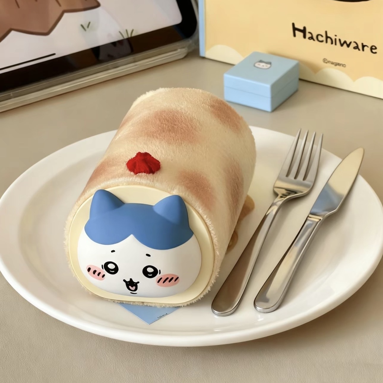 CHIIKAWA x 馬克圖布 奶凍捲暖手寶 手握式 便攜 迷你 暖手神器 USB充電款