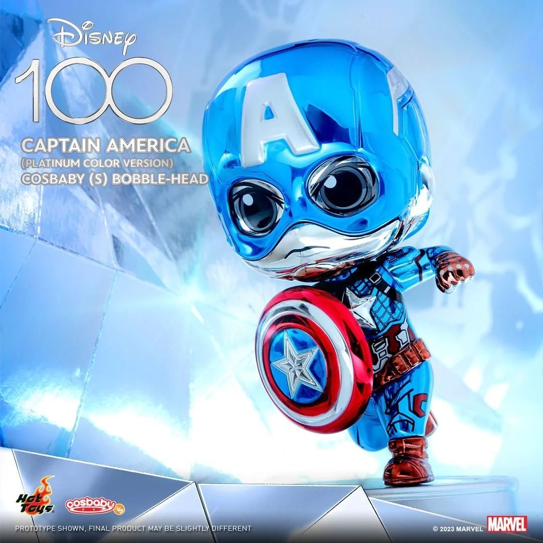 Hot Toys 迪士尼100周年 Cosbaby COSB1072 美國隊長 白金款