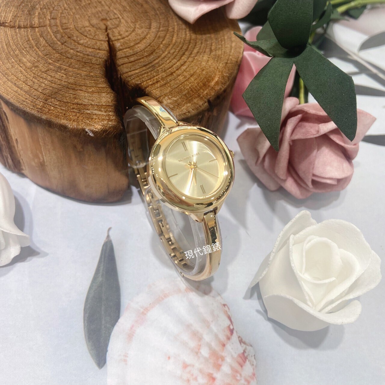 【MICHAEL KORS】典雅手鐲式全金腕錶MK4929 28mm 現代鐘錶