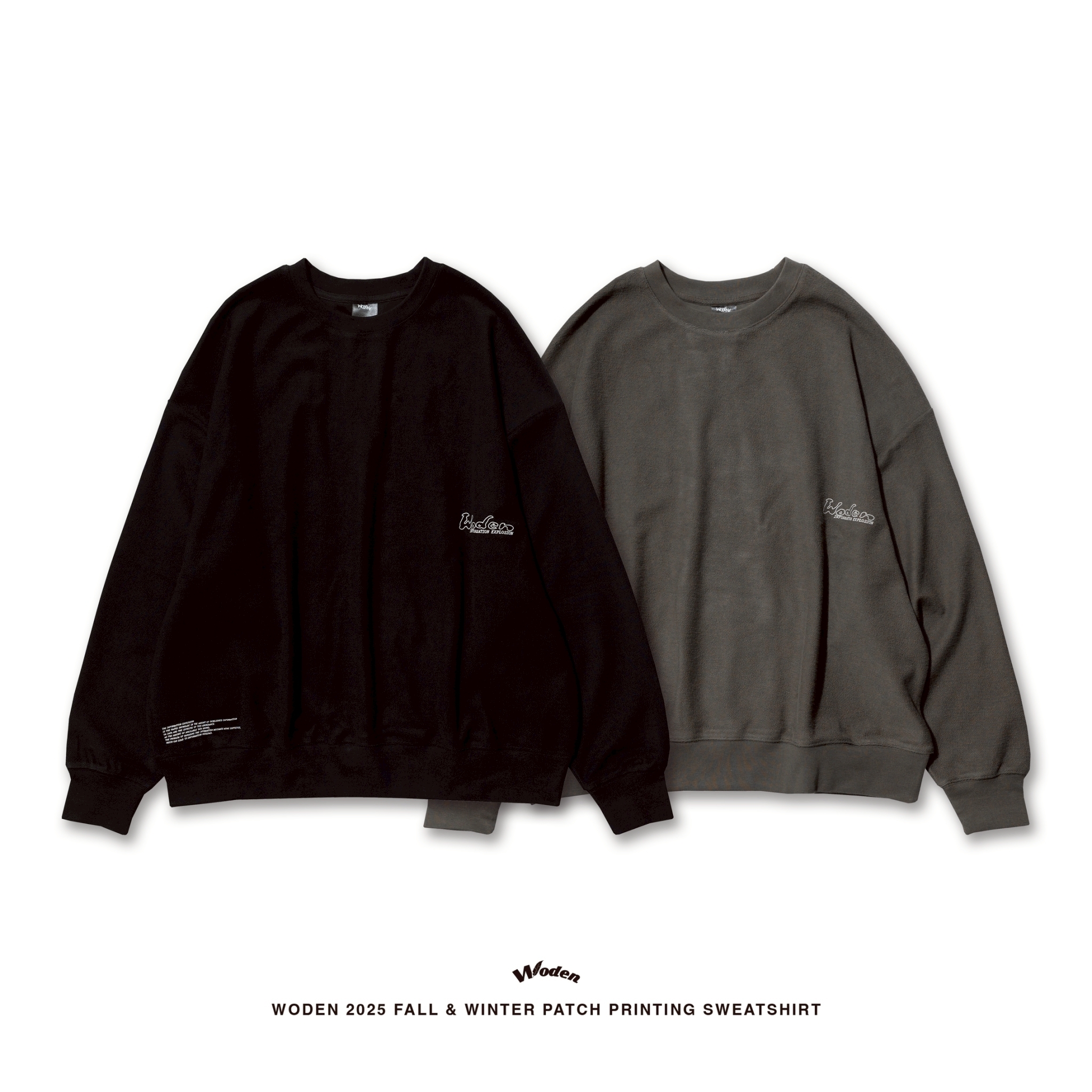 WODEN 2025 Fall & Winter  004 Patch Printing Sweatshirt