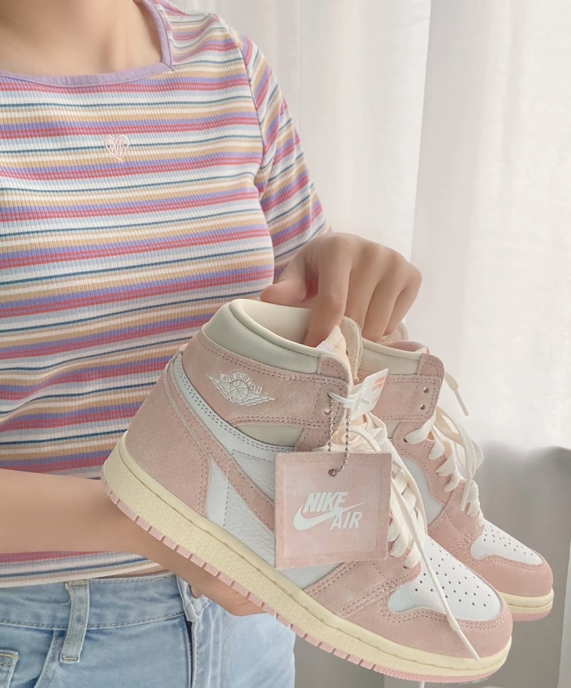 AIR JORDAN 1 OG Washed PINK 水洗粉 水蜜桃 高筒 休閒鞋 FD2596-600