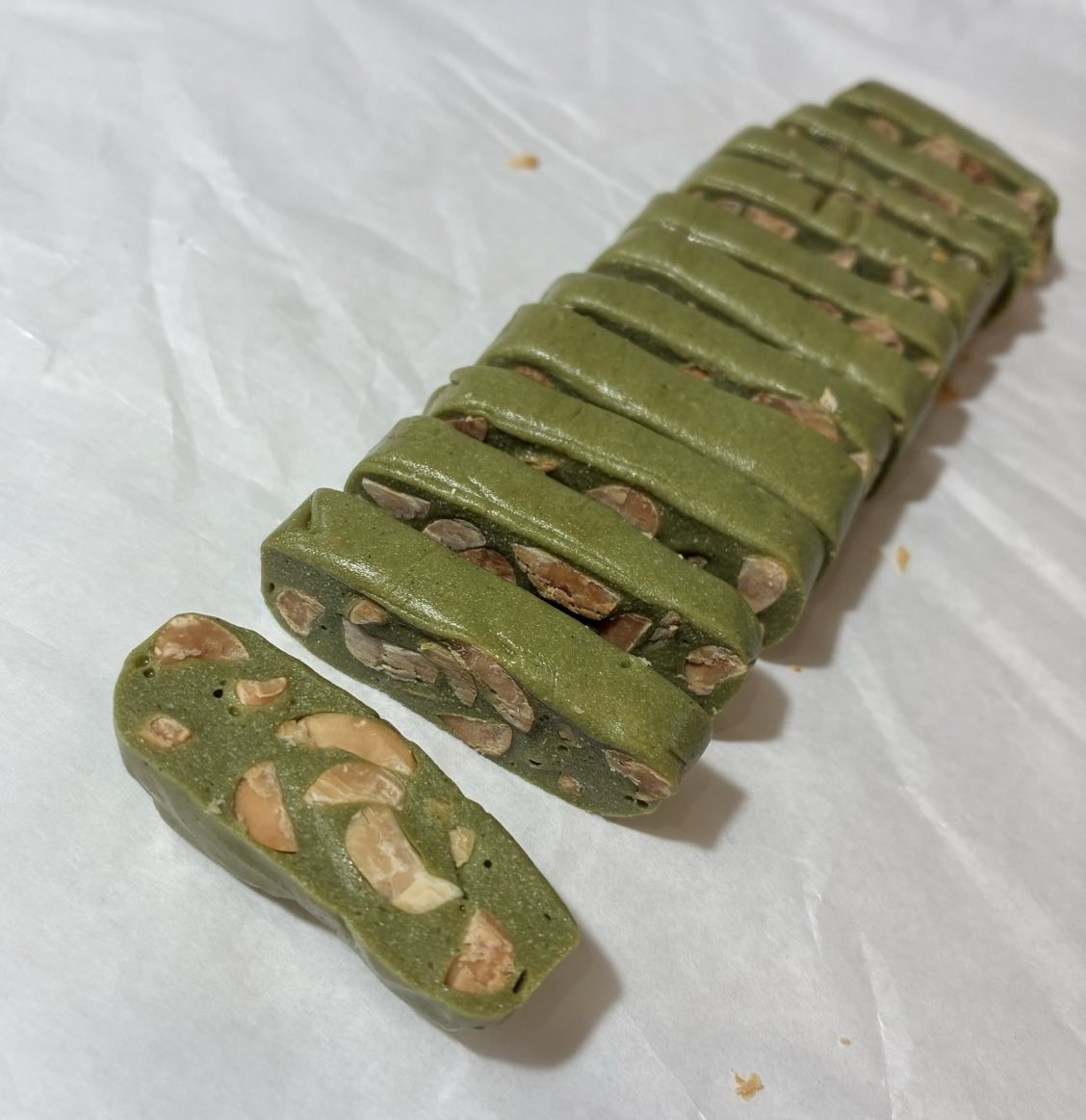 手工抺茶鳥結糖