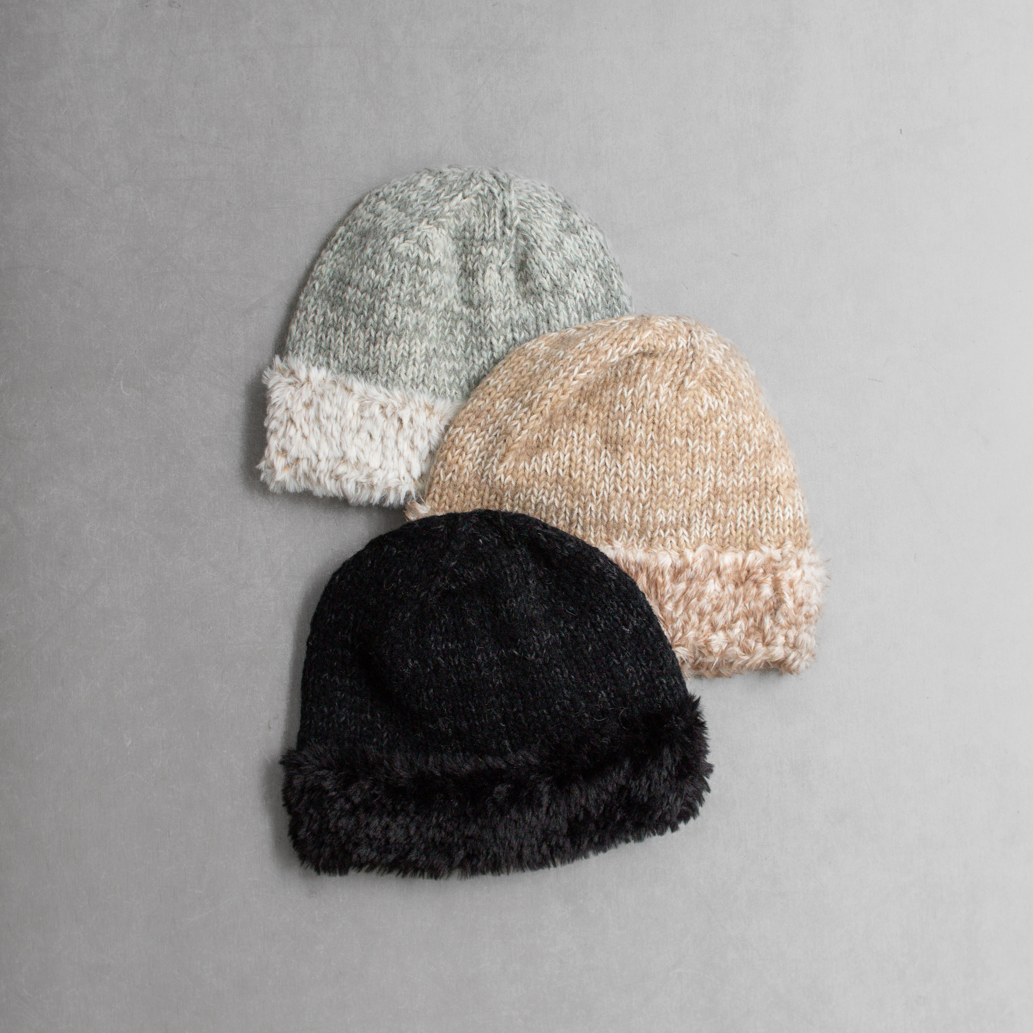 SUBLIME ROE SB253-0106 HANDKINT FUR WT 手織 刷毛 針織 毛帽