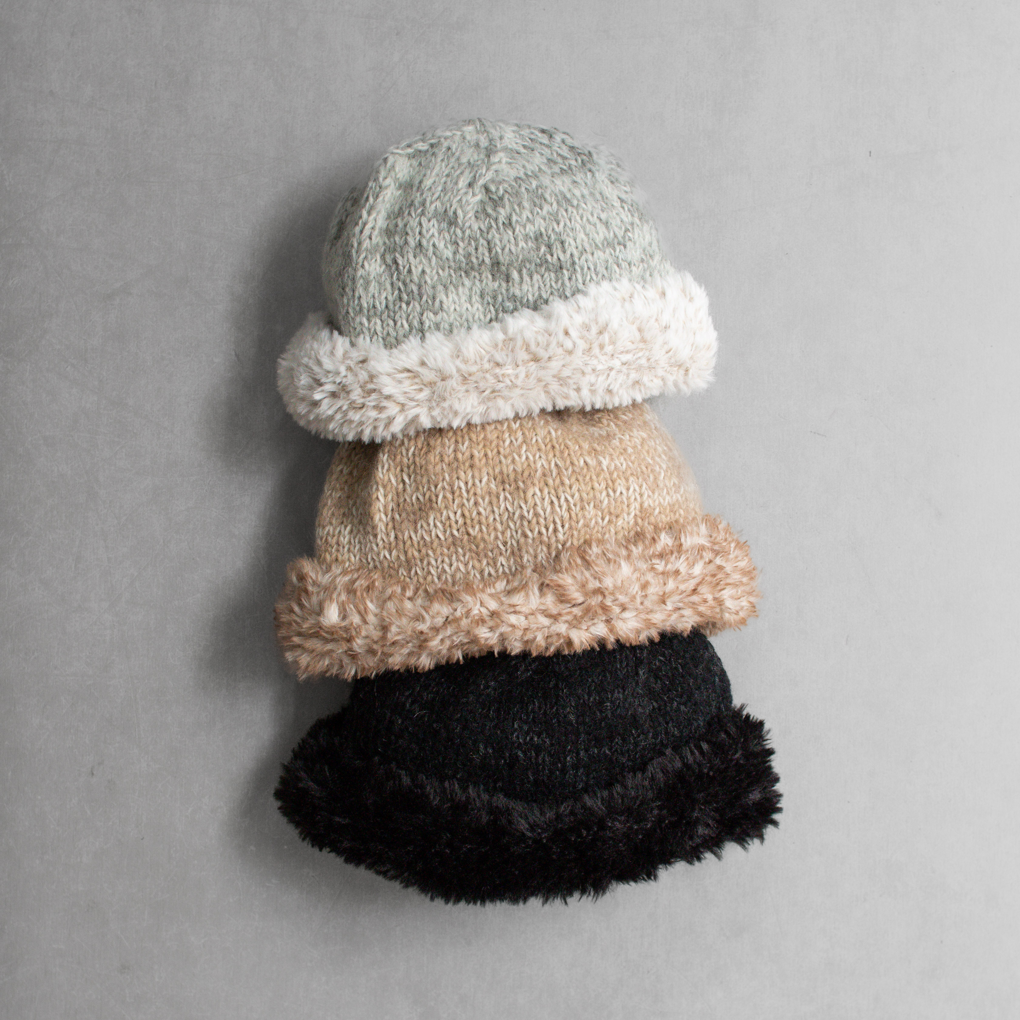 SUBLIME ROE SB253-0106 HANDKINT FUR WT 手織 刷毛 針織 毛帽