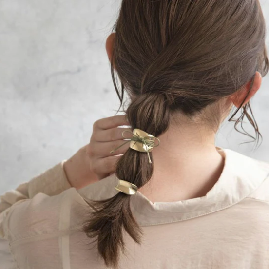 金屬蝴蝶結迷你髮圈插