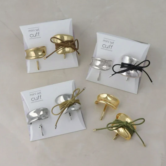 金屬蝴蝶結迷你髮圈插