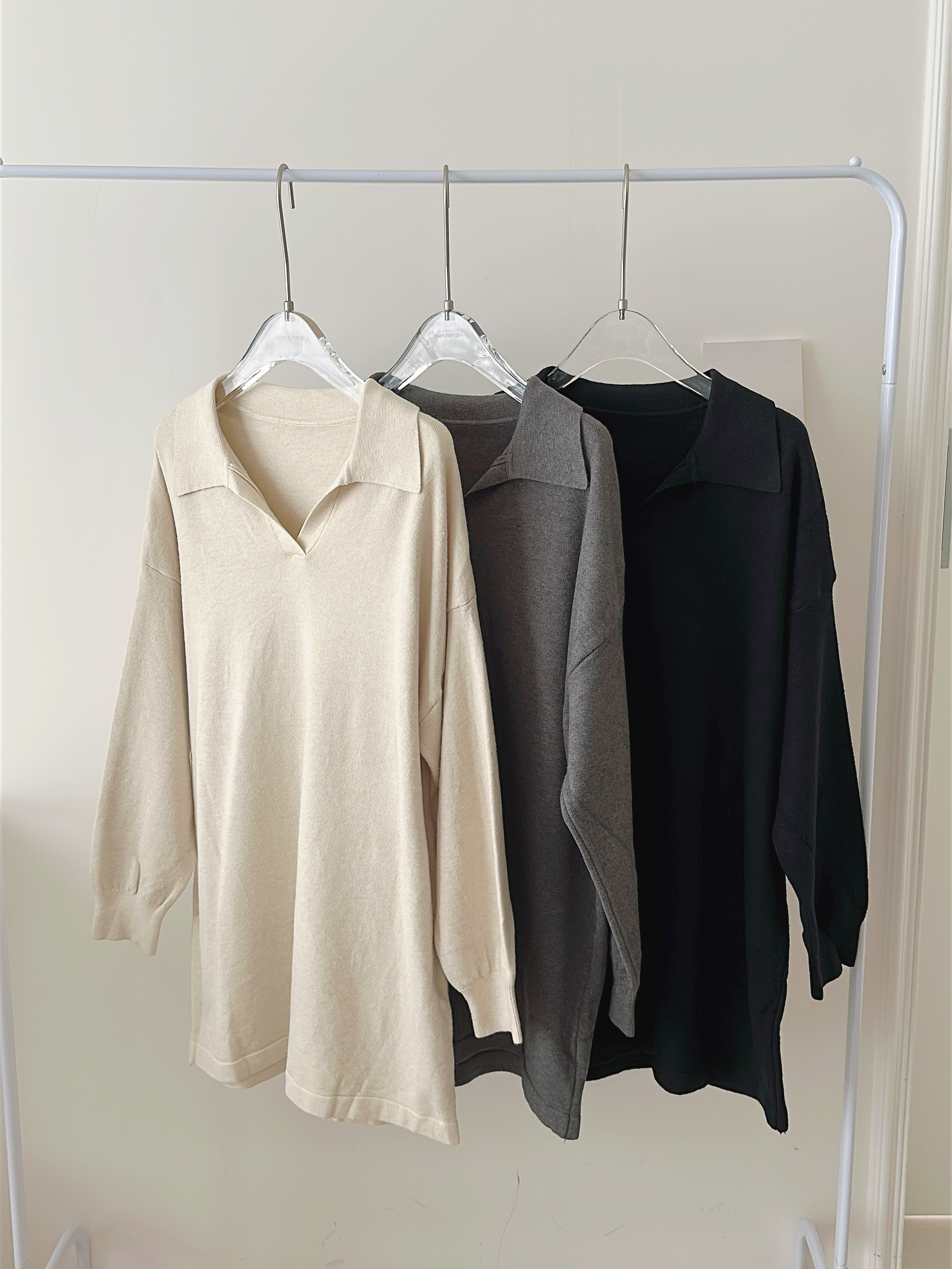 現貨🚚材質超級舒服！英倫街頭翻領包心紗長版上衣💕共3色