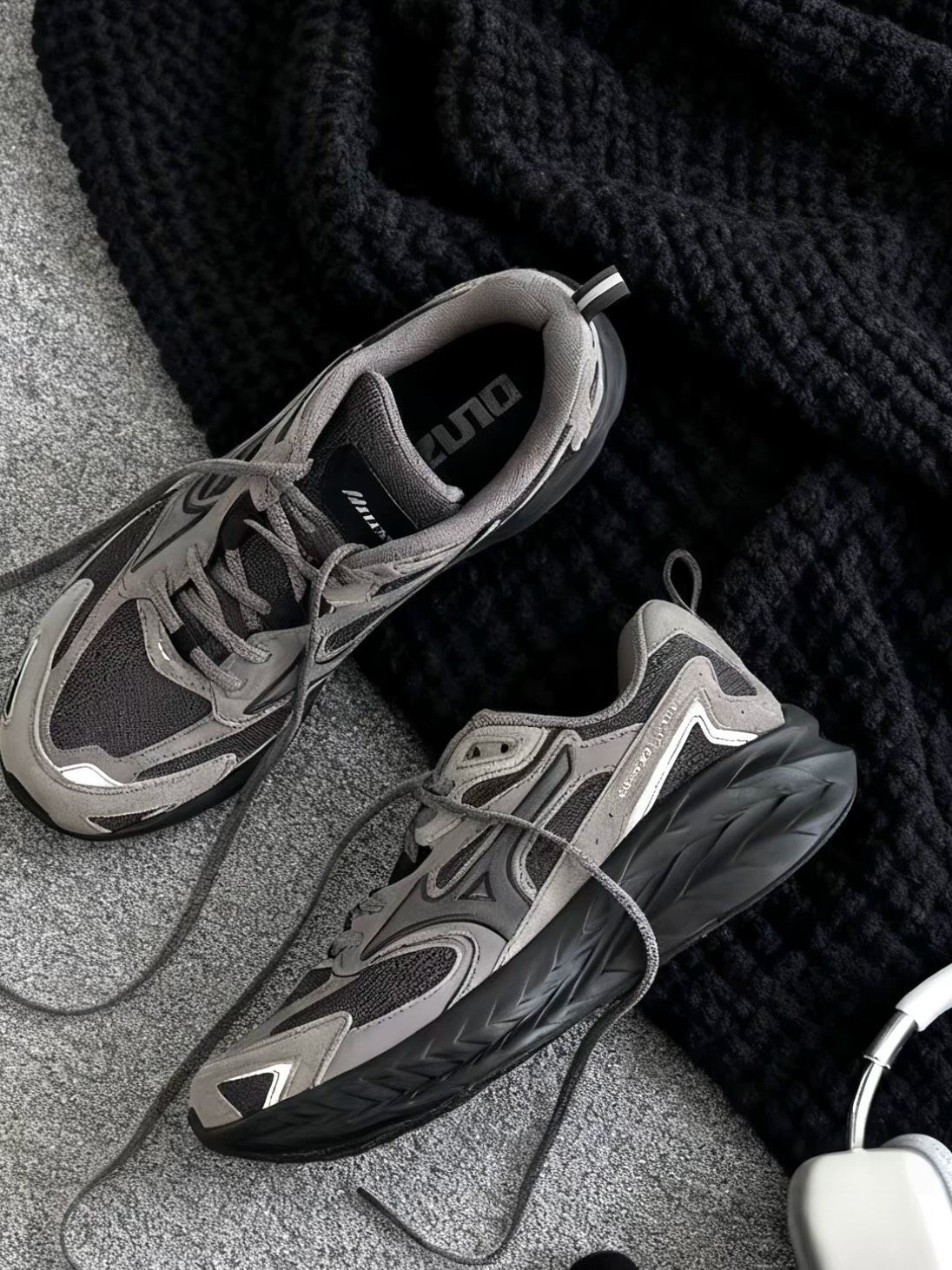 Mizuno ASTRO LS 深灰 復古 男女同款 機能 厚底 D1GH252102