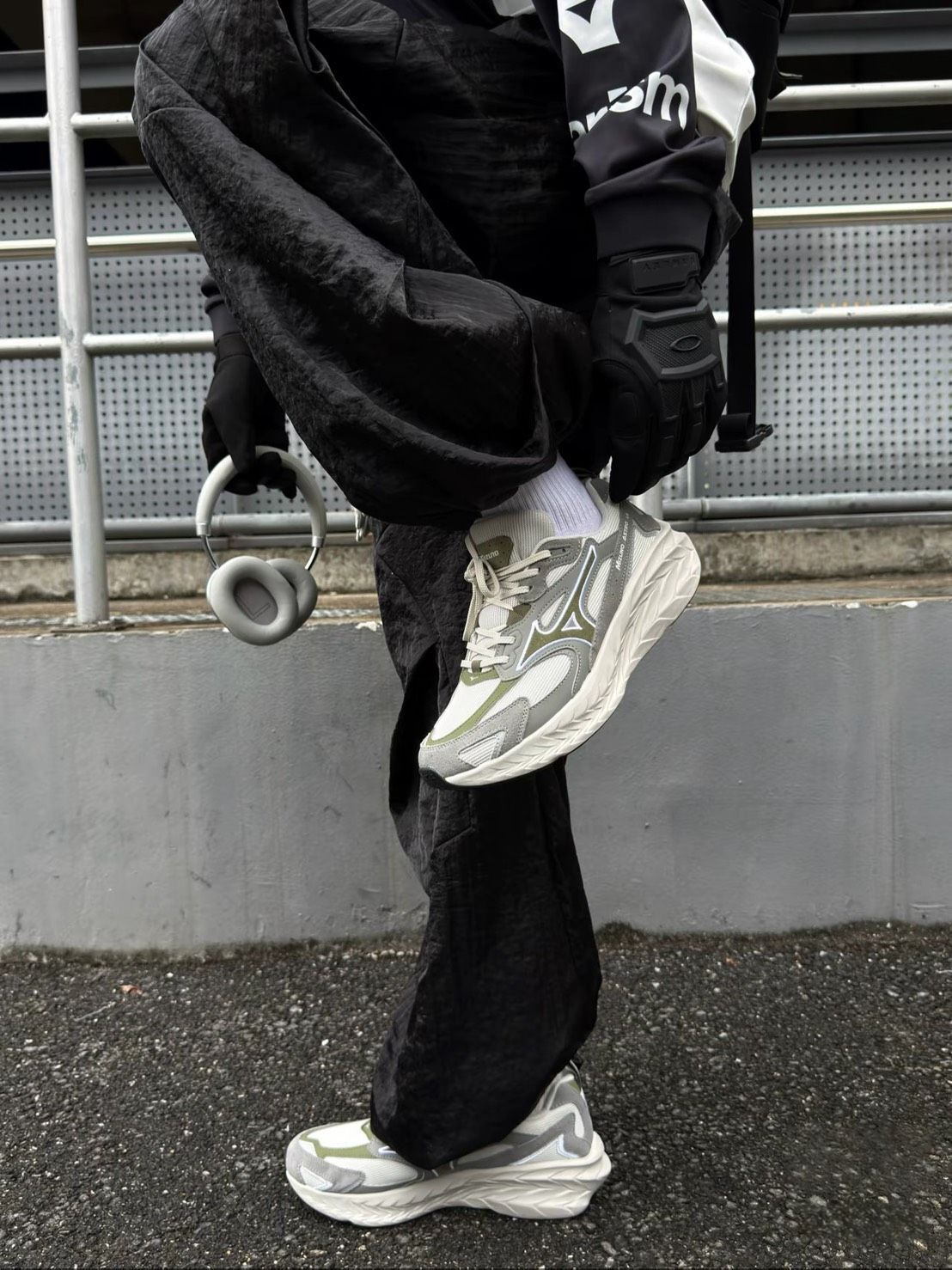 Mizuno ASTRO LS 淺灰綠 復古 男女同款 機能 厚底 D1GH252105