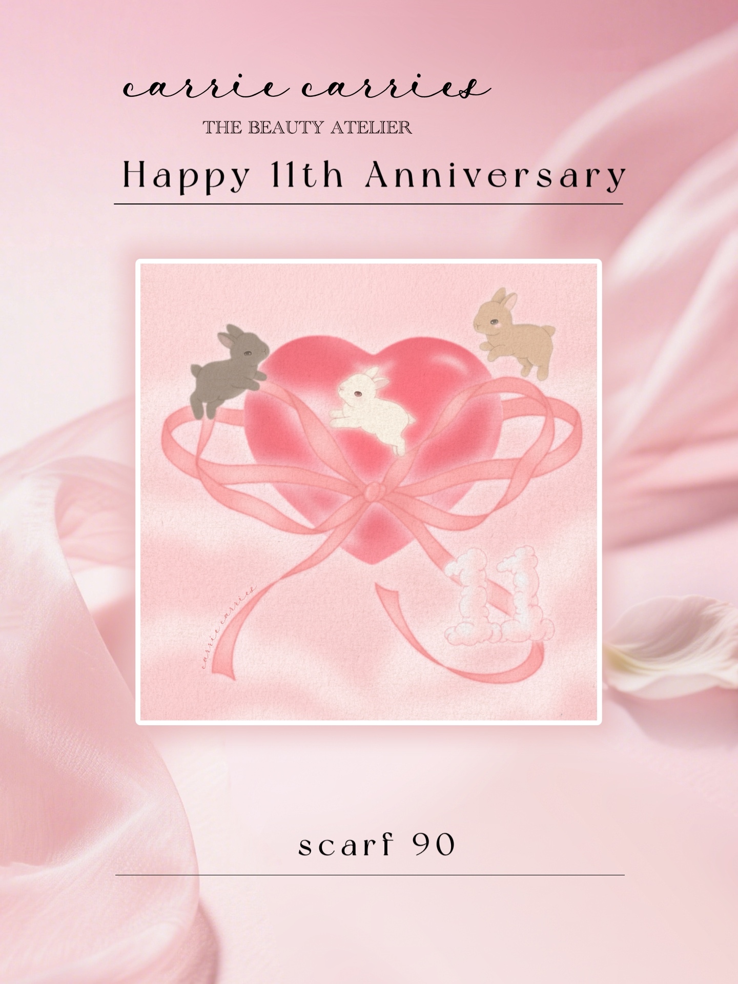 11週年兔兔絲巾90