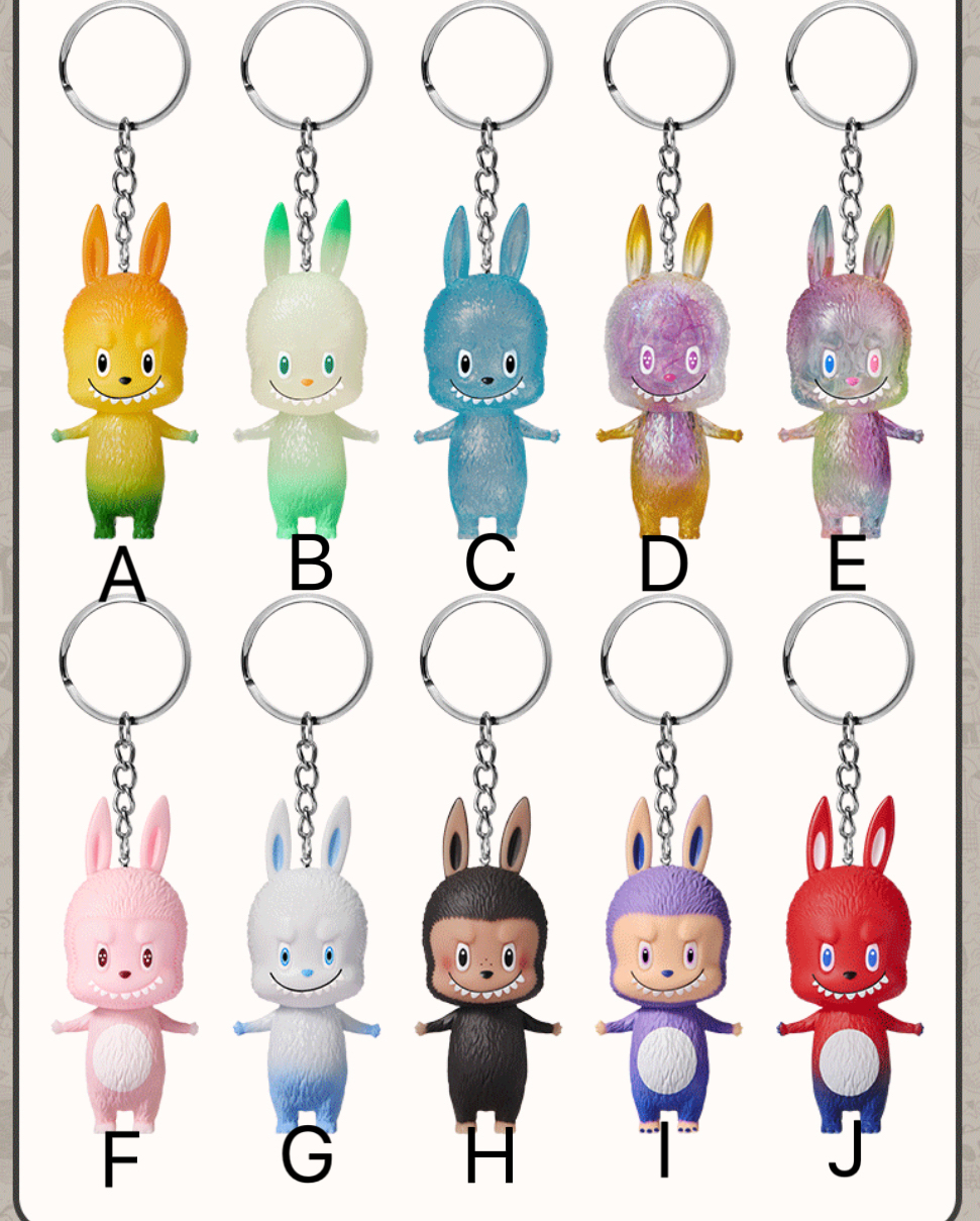 2025上海展會限定十週年 經典款labubu鎖匙扣掛飾