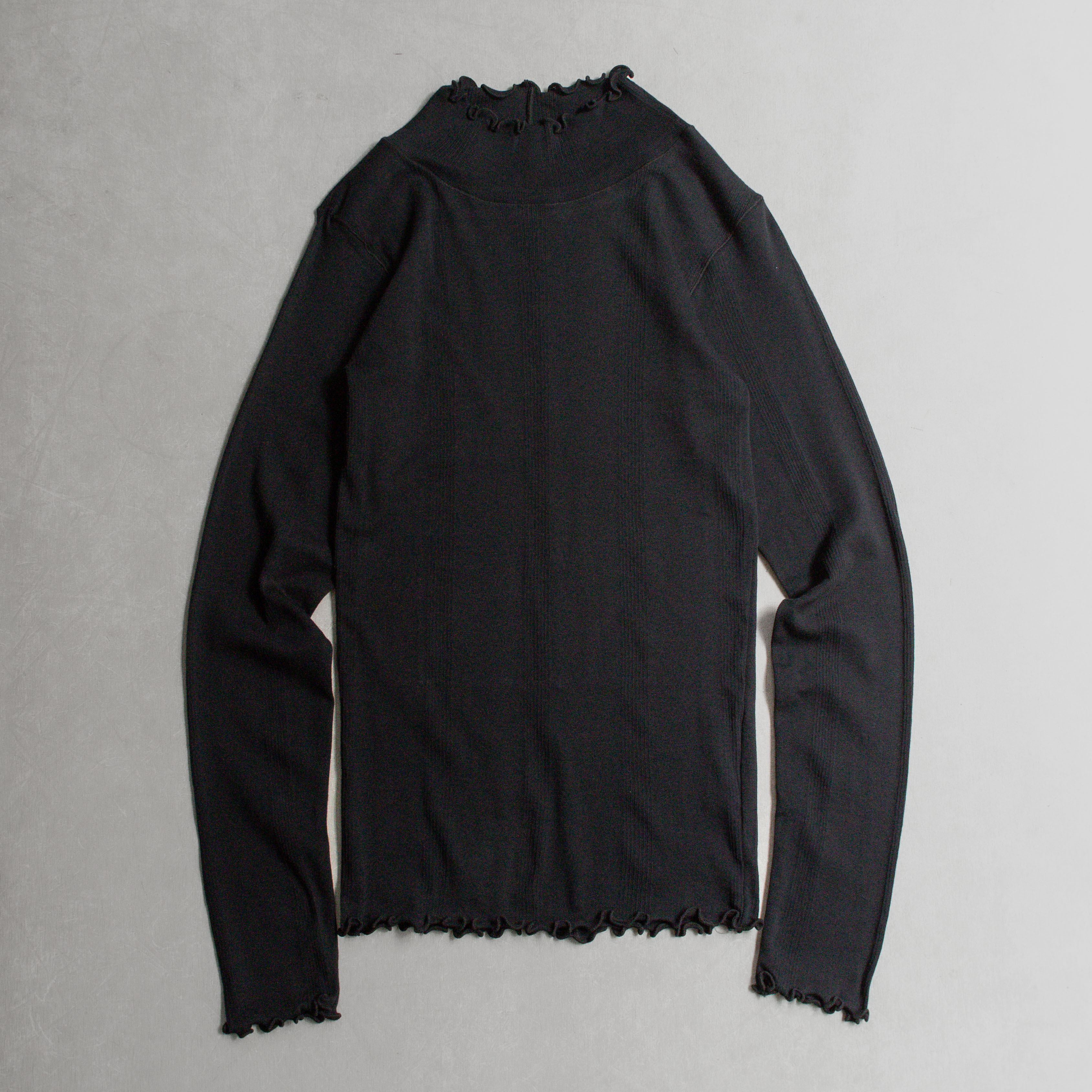 ROBERT P MILLER 860C PANEL-RIB T/N TEE 木耳邊 高領 長袖 T恤