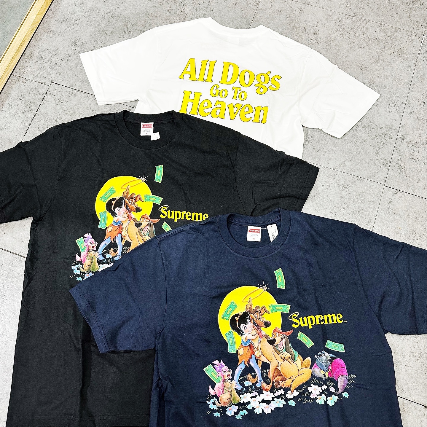 Supreme All Dogs Go To Heaven Tee Black