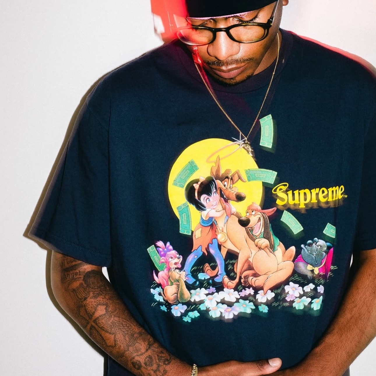 トップス Supreme All Dogs Go To Heaven Tee NAvy Buy Supreme All Dogs Go To Heaven Tee 'Navy' - FW25T42 NAVY | GOAT