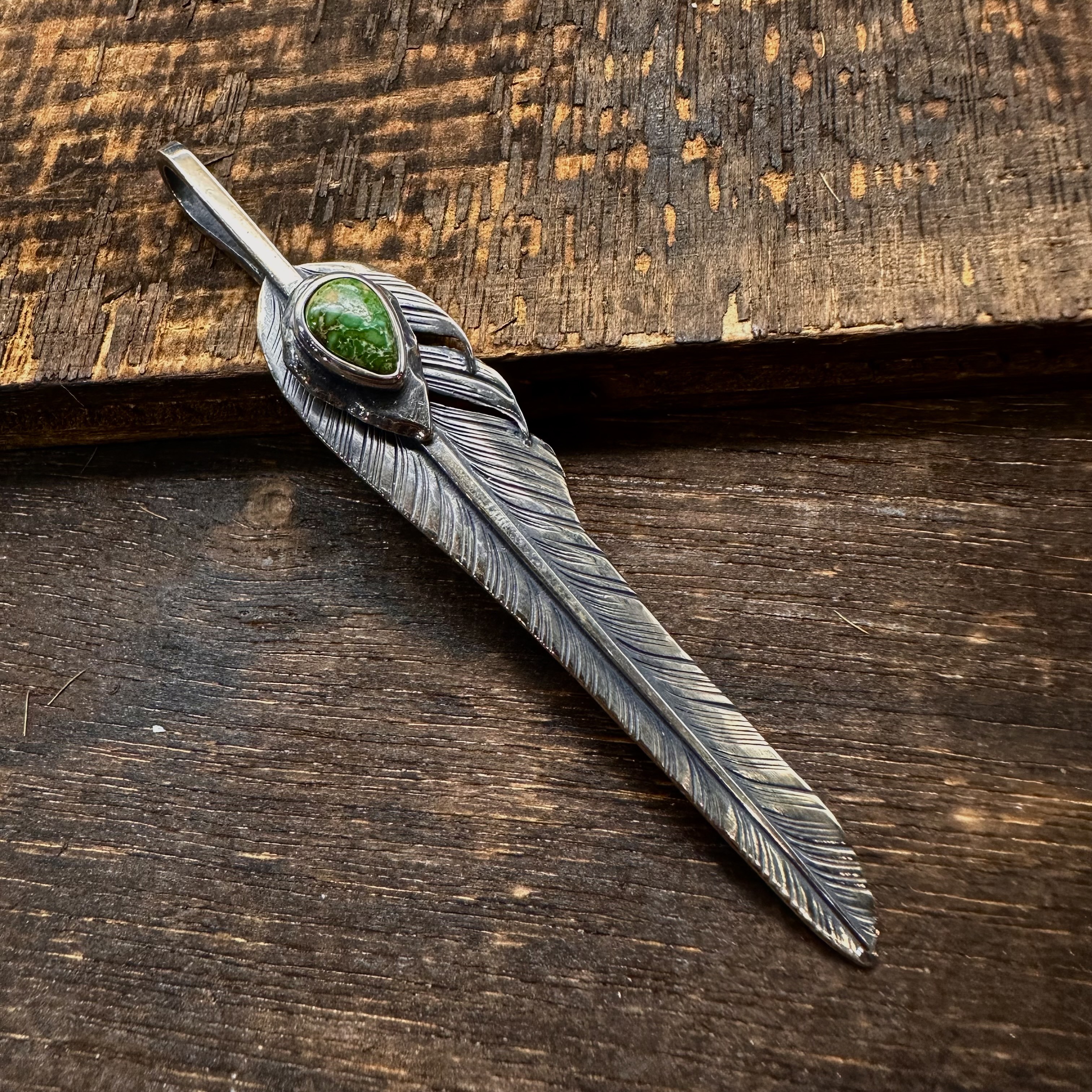 *Black Venom Jewelry- Freedom & Prayer全銀斬風羽鑲 Sonora Gold 松石