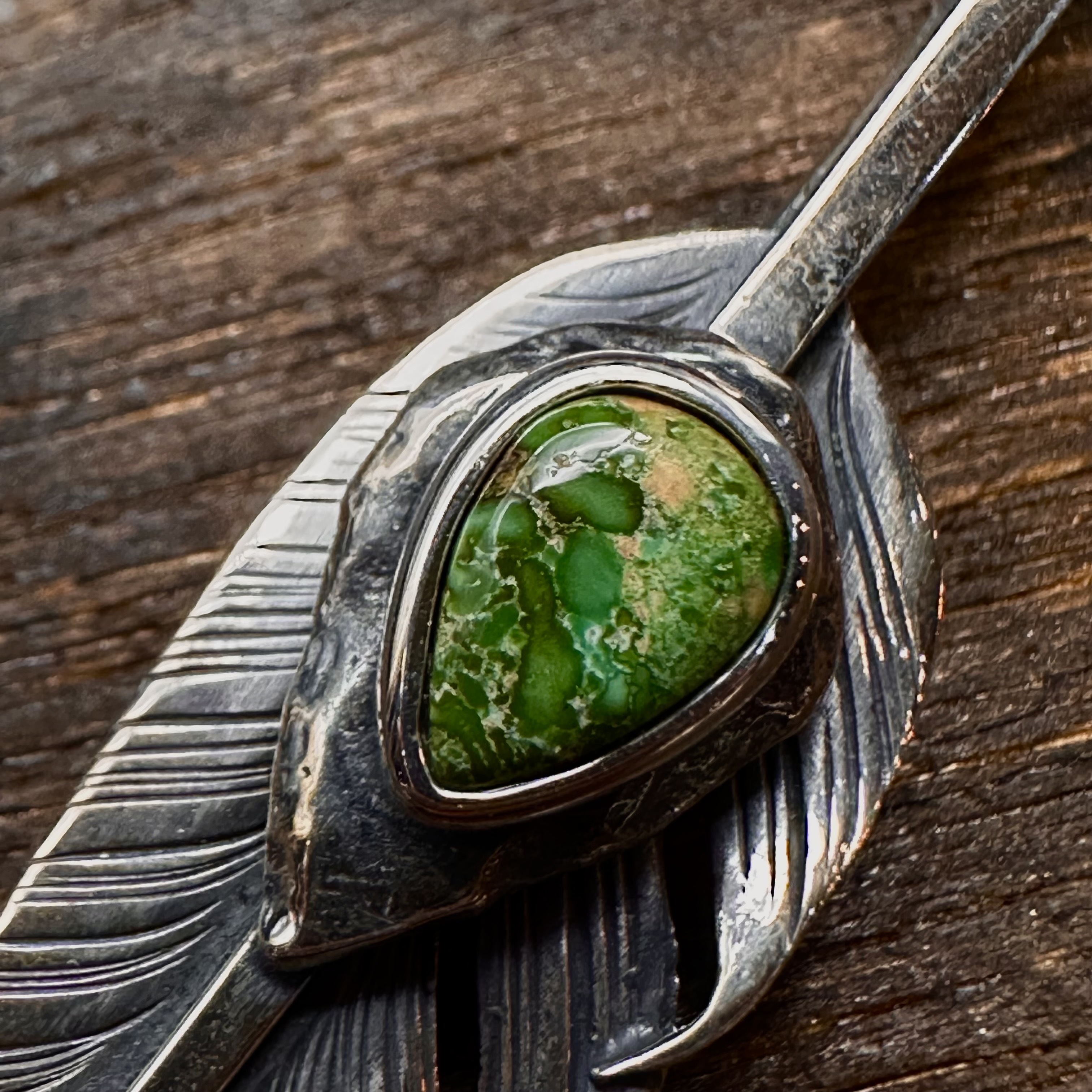 *Black Venom Jewelry- Freedom & Prayer全銀斬風羽鑲 Sonora Gold 松石